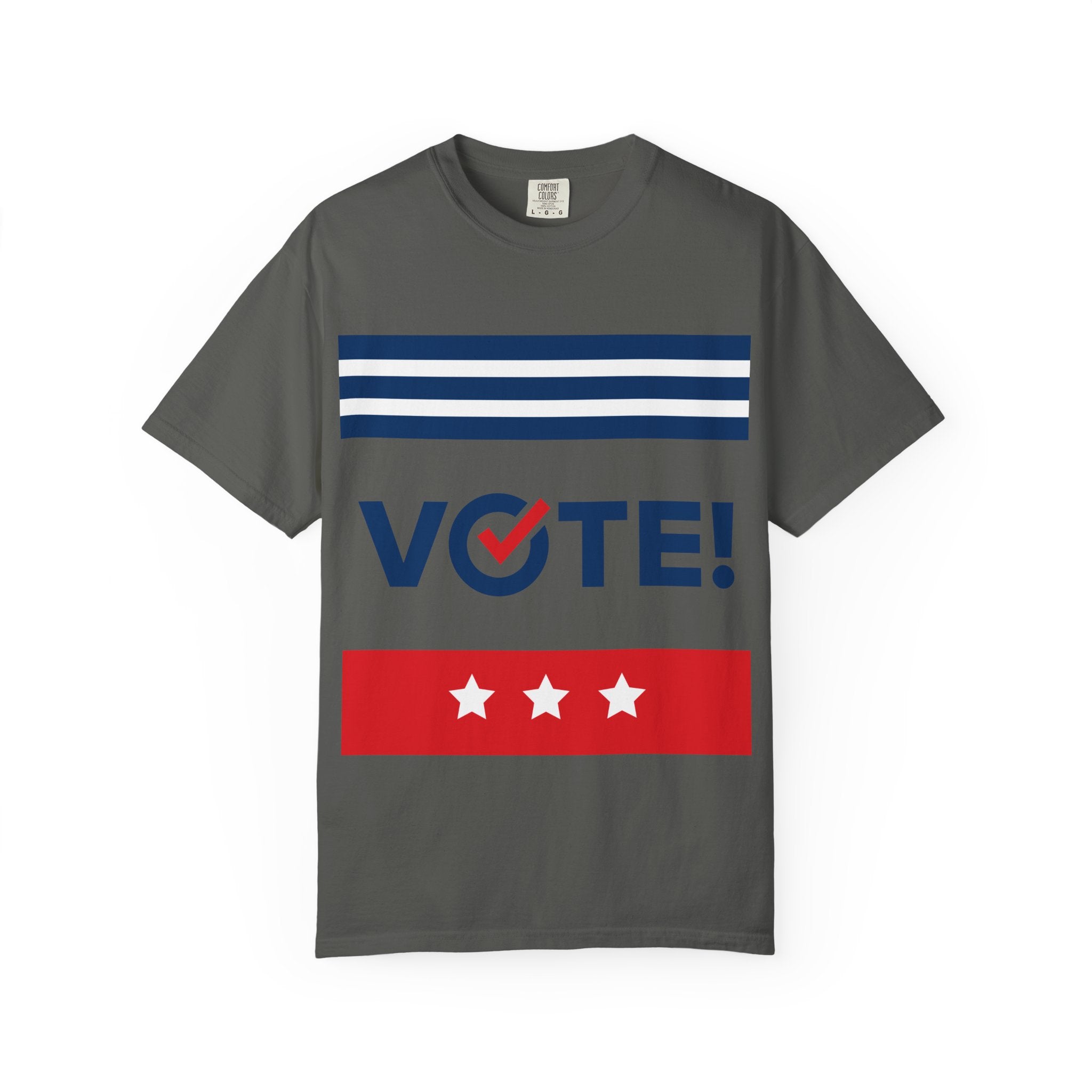 Vote! Garment-Dyed T-Shirt | Unisex Voter Apparel, Election Day Outfit, Political Statement Tee, Casual Advocacy Shirt, Gift for Activists