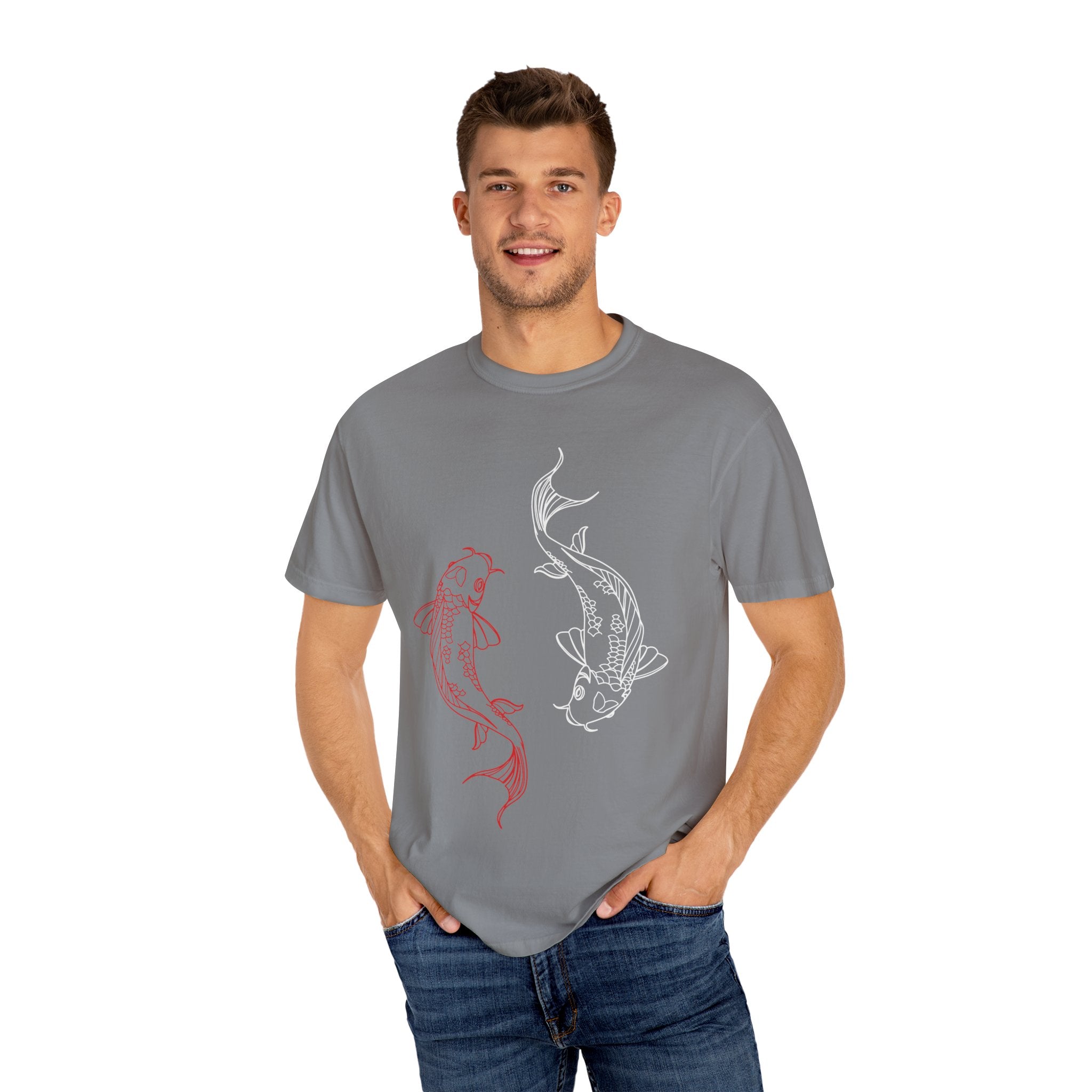 Koi Fish Unisex T-Shirt | Art Tee, Summer Style, Casual Wear, Gift for Nature Lovers, Zen & Peaceful Vibe