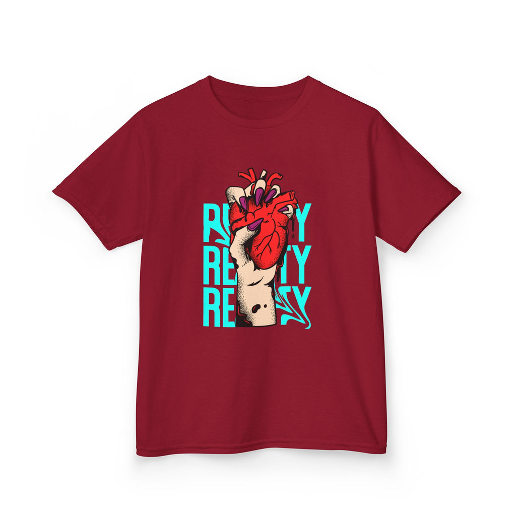 Youth Graphic Tee with Heart Design, Perfect Gift for Kids, Fun Everyday Wear, Unique Birthday Present, Heartfelt T-Shirt