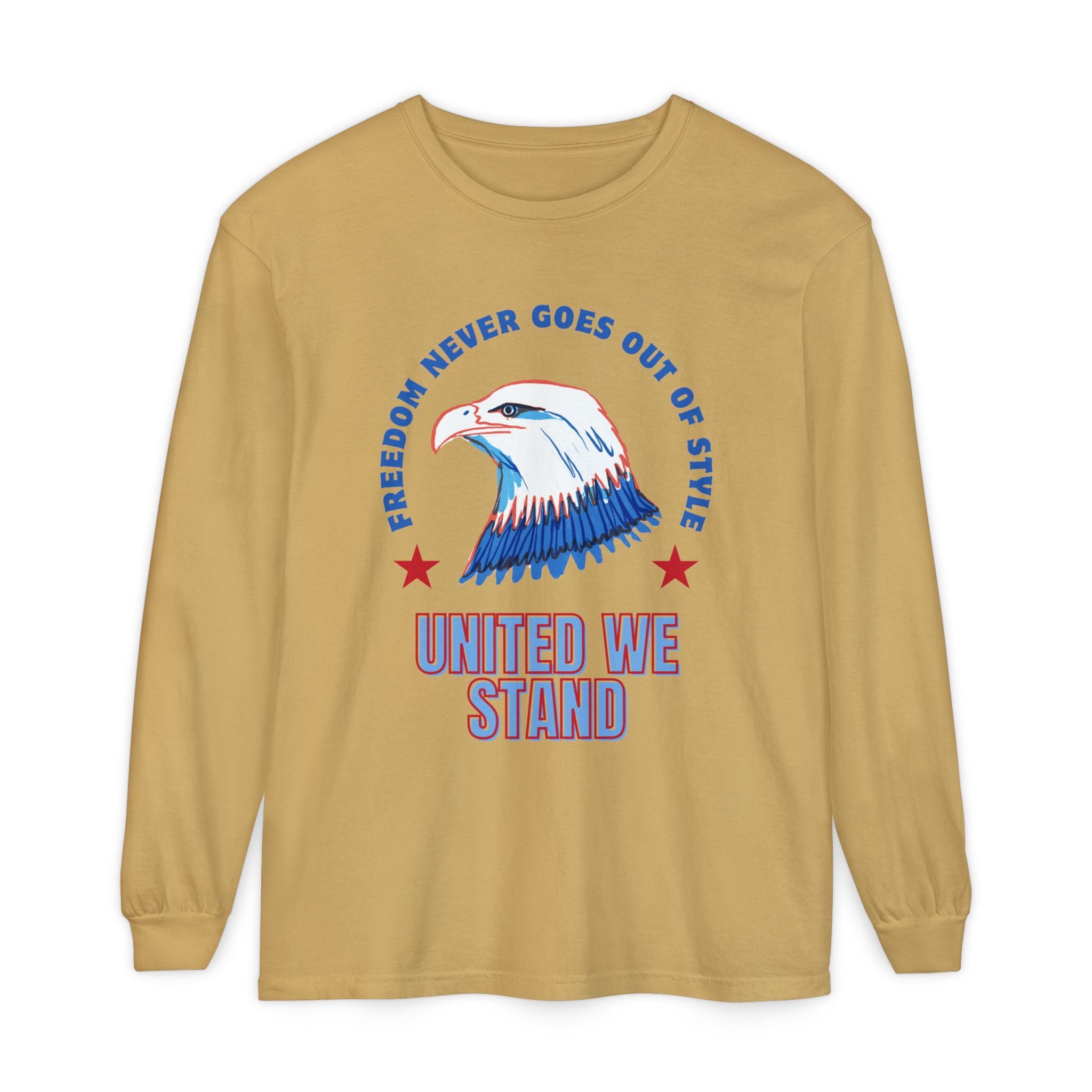 Patriotic Long Sleeve T-Shirt Perfect for Celebrating Holidays, Independence Days