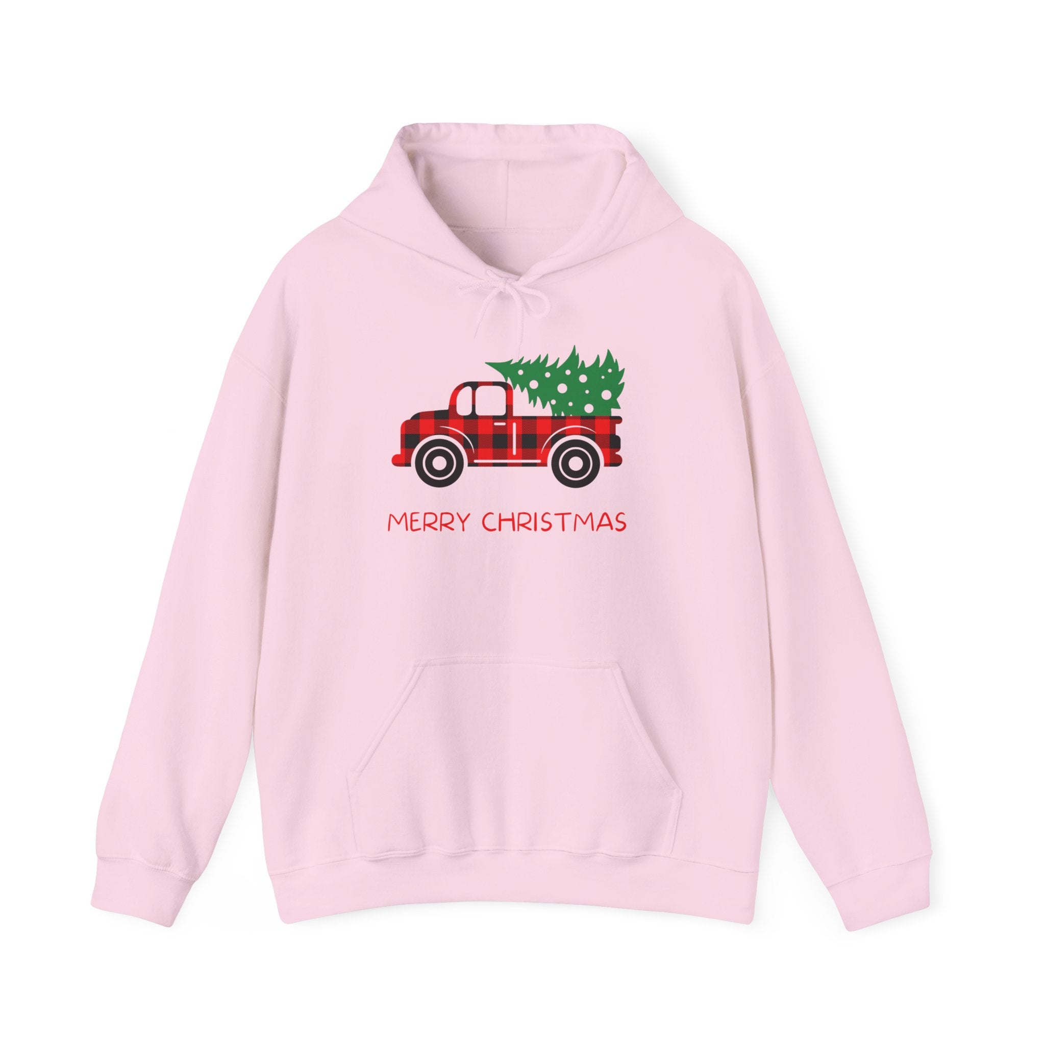 Merry Christmas Truck Hoodie, Festive Sweatshirt, Holiday Gift, Cozy Winter Apparel, Unisex Christmas Wear