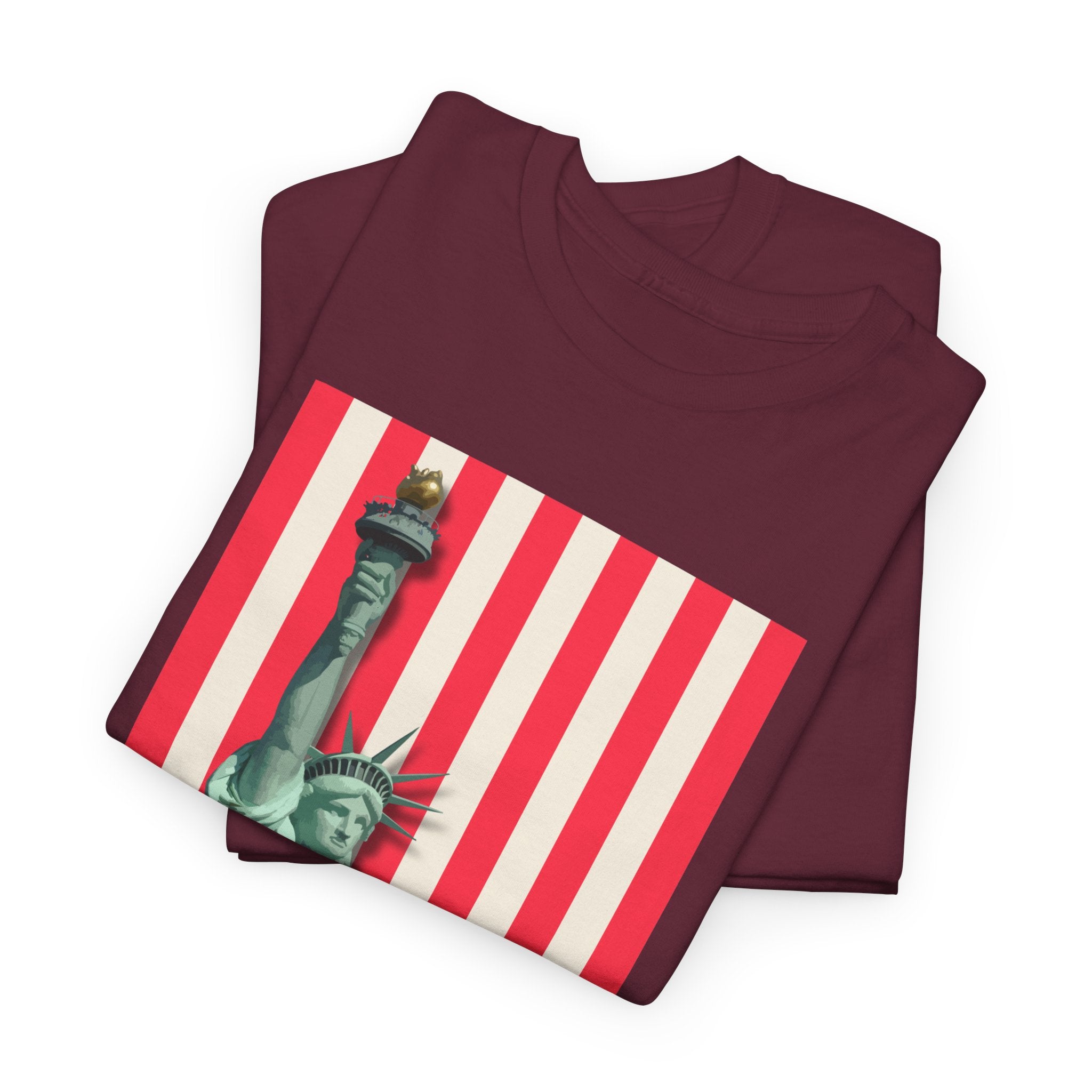 American Vibes Unisex Heavy Cotton Tee, Patriotic Shirt, Gift for Veterans, Independence Day Apparel, Summer Casual Wear