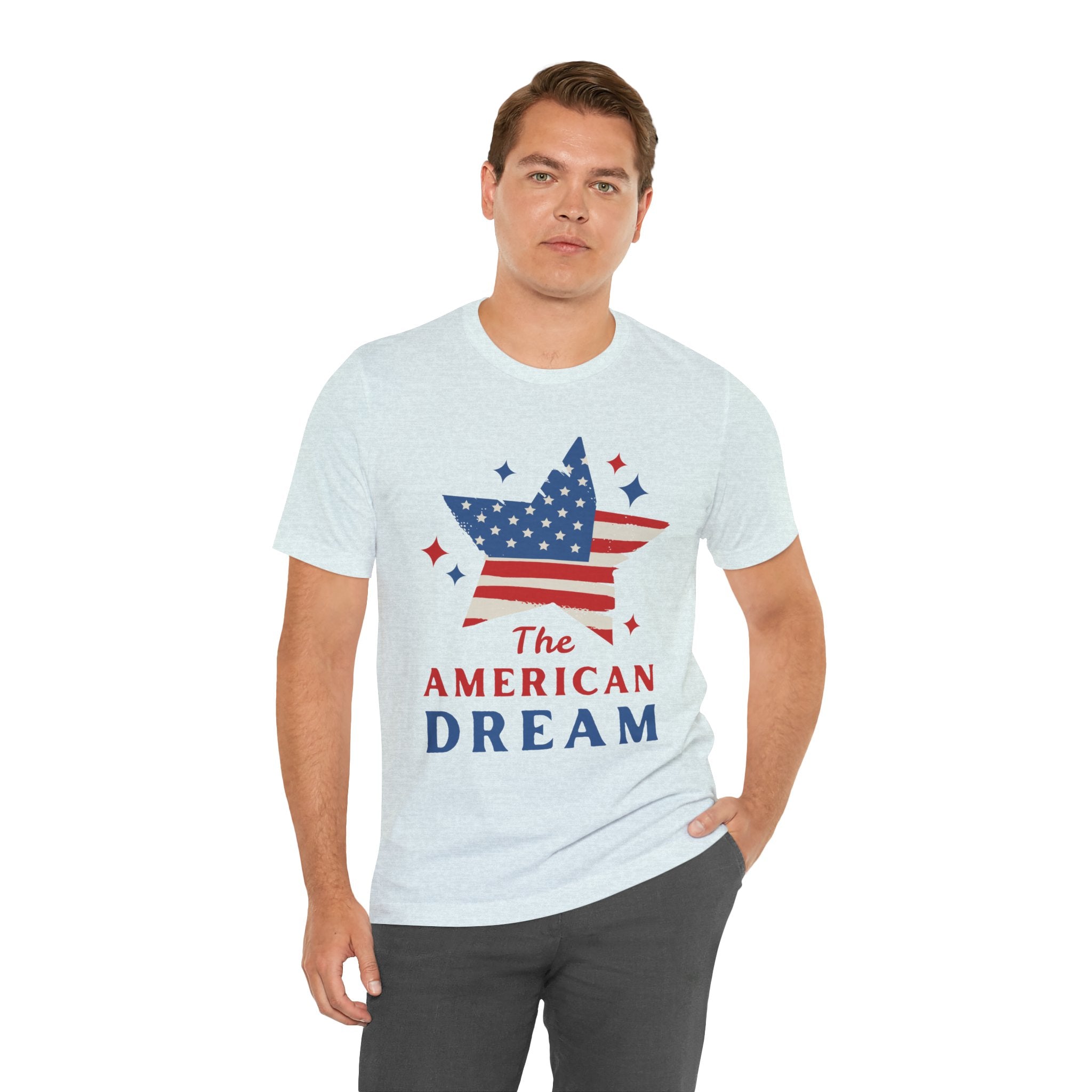 Patriotic T-Shirt, Independence Day Tee, American Dream Shirt, 4th of July Outfit, Stars and Stripes Tee Shirt