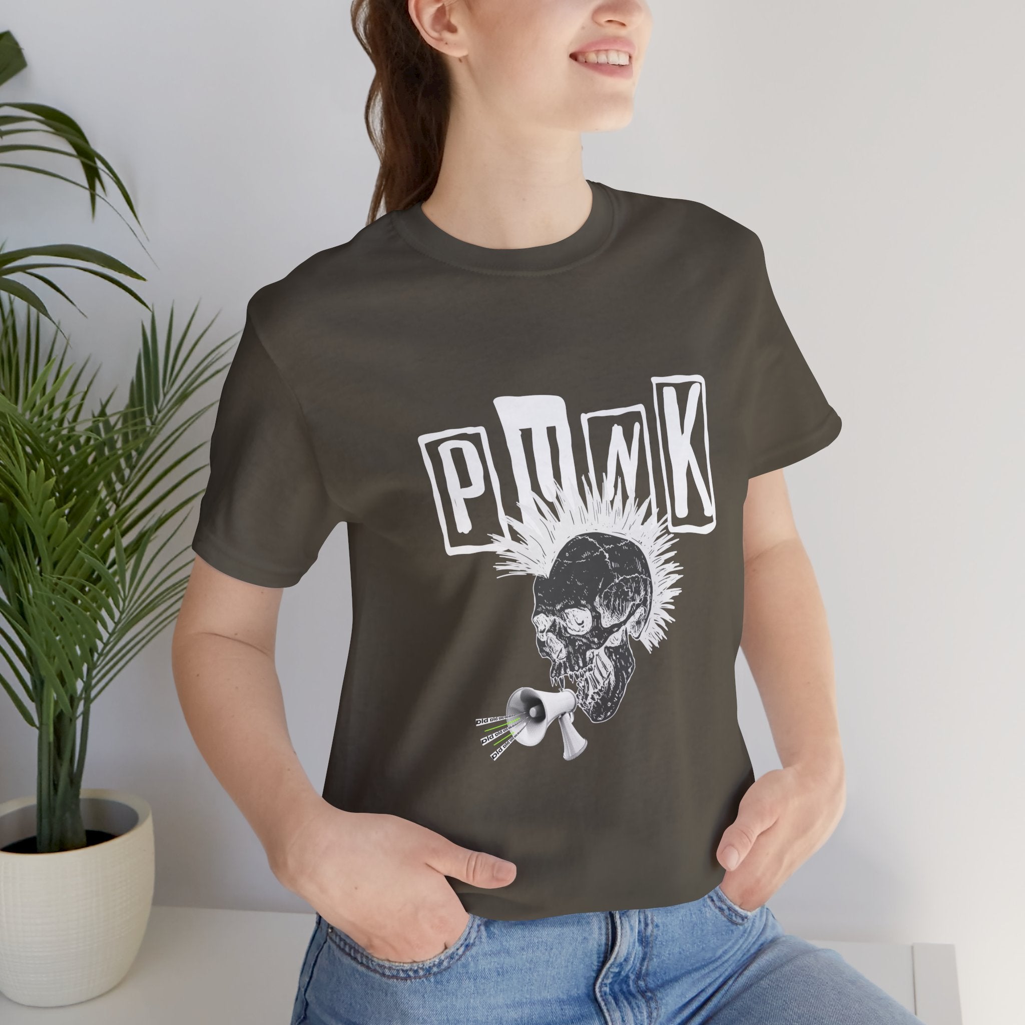 Punk Skull Graphic Tee, Unisex T-Shirt, Alternative Fashion Shirt, Edgy Clothing, Gift for Music Lovers