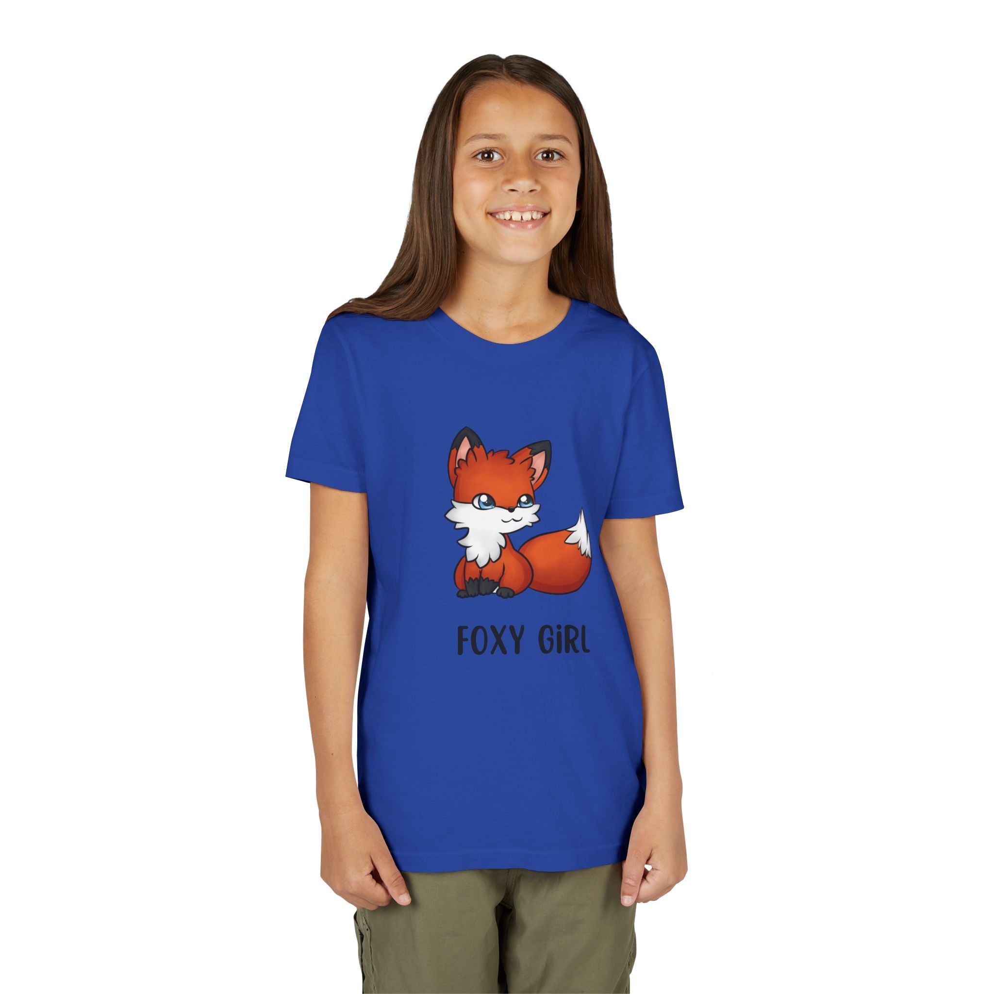 Foxy Girl Youth Tee, Cute Animal Shirt, Kids' Graphic Tee, Fun Fashion, Birthday Gift, Playful Style