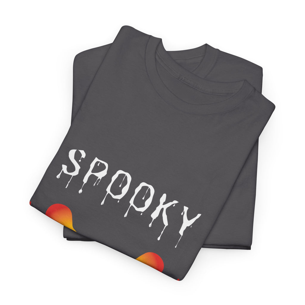 Spooky Unisex Heavy Cotton Tee - Halloween Shirt, Goth Fashion, Casual Wear, Festival Tee, Gift for Horror Fans
