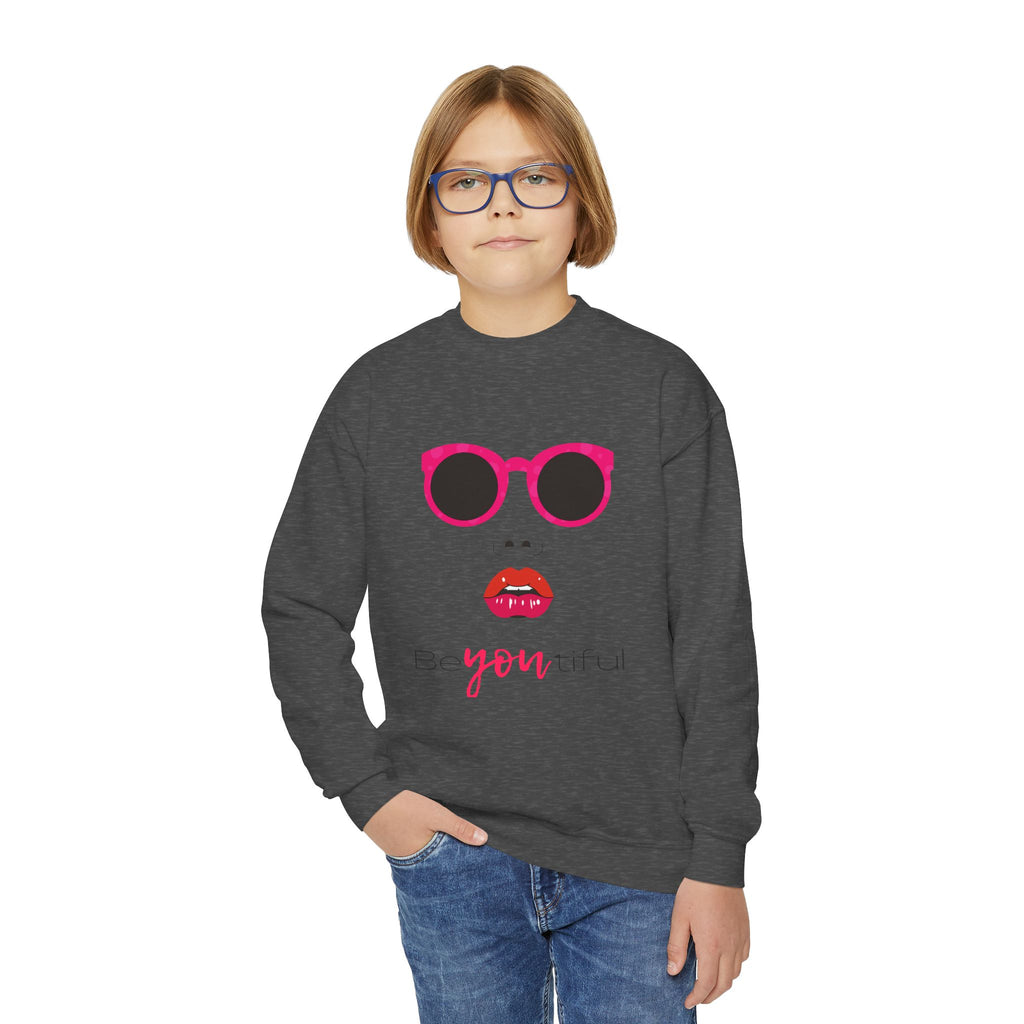 Be You Crewneck Sweatshirt | Youth Pullover | Trendy Sweatshirt for Girls | Unique Gift | Fashion Statement | Everyday Wear