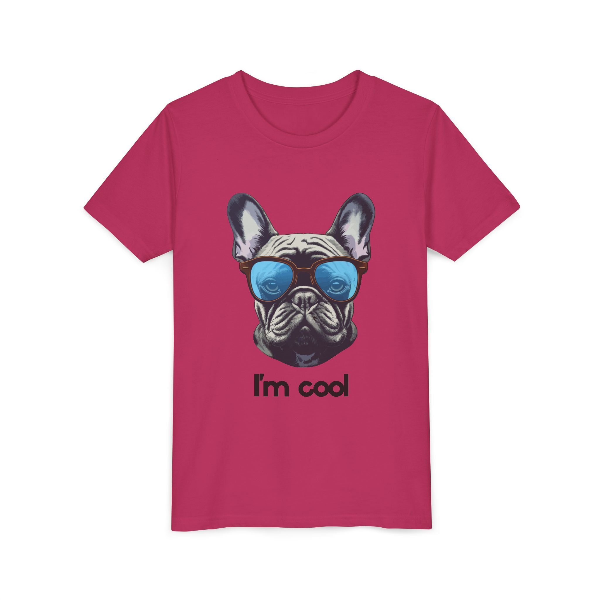 Cool French Bulldog Youth Tee - Fun Gift for Kids, Summer Wear, Pet Lovers, Birthday Present, Casual Style