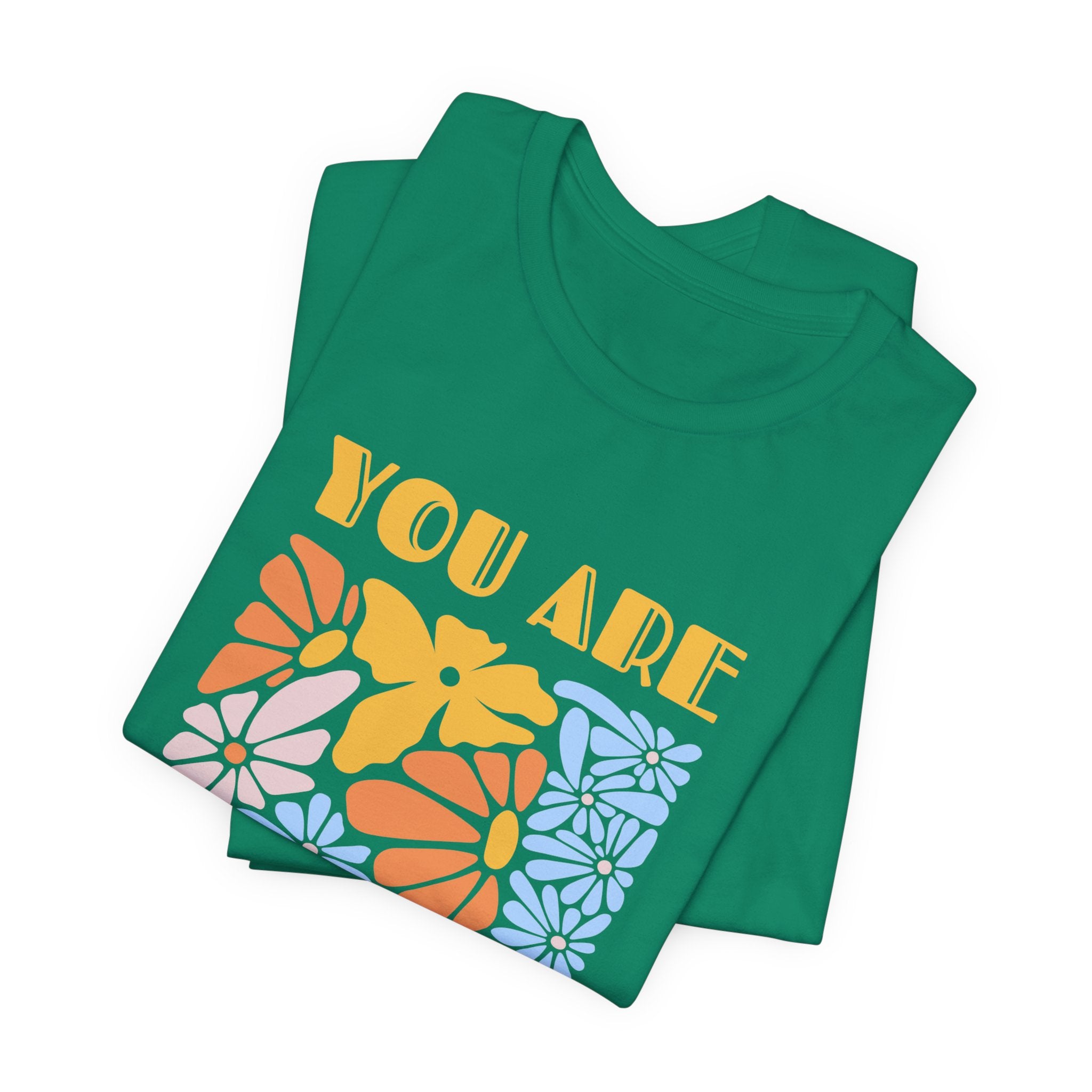 Positive Vibes Floral Tee: You Are Awesome, Unisex T-Shirt, Gift for Friends, Encouragement Shirt, Nature Lovers Tee, Everyday Comfort