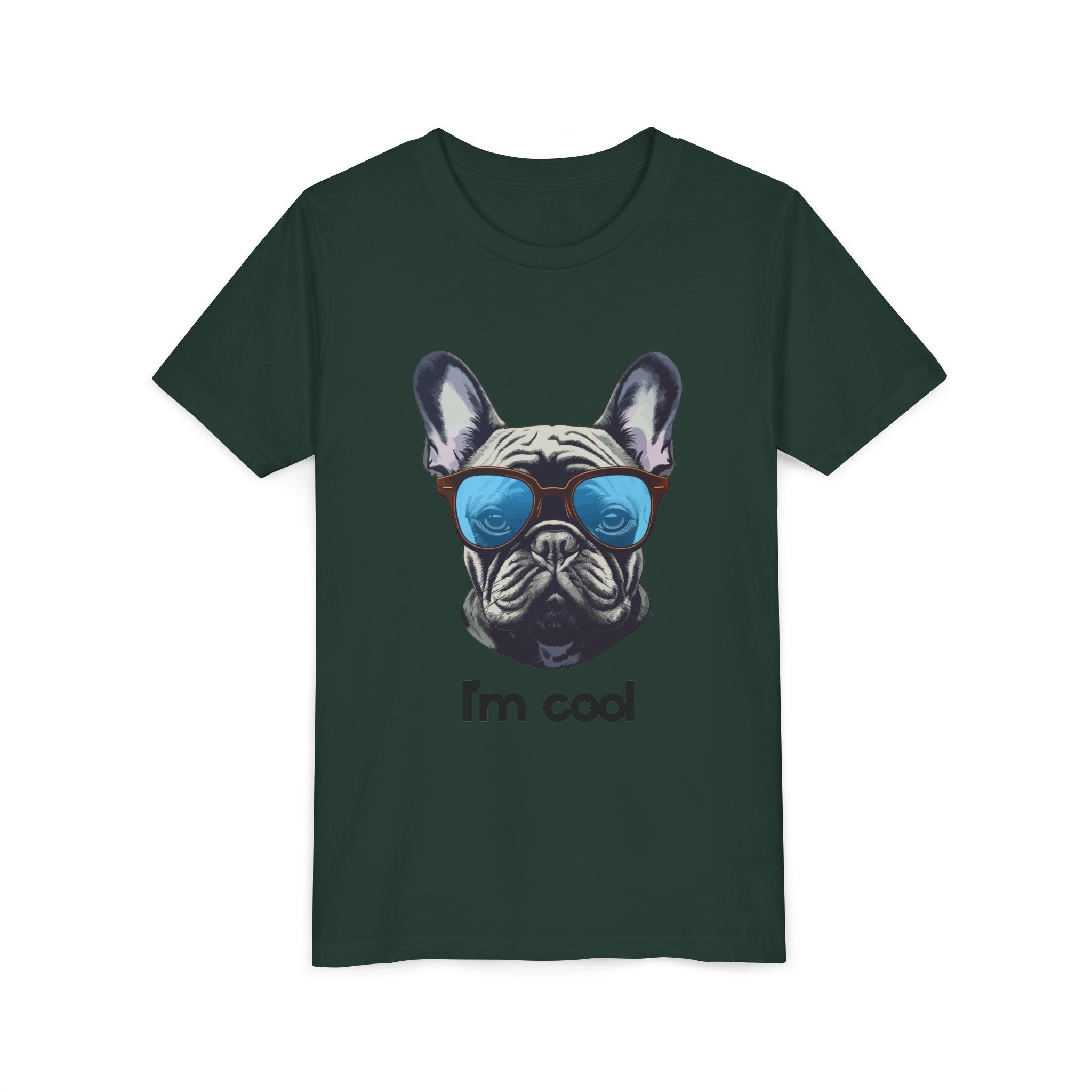 Cool French Bulldog Youth Tee - Fun Gift for Kids, Summer Wear, Pet Lovers, Birthday Present, Casual Style