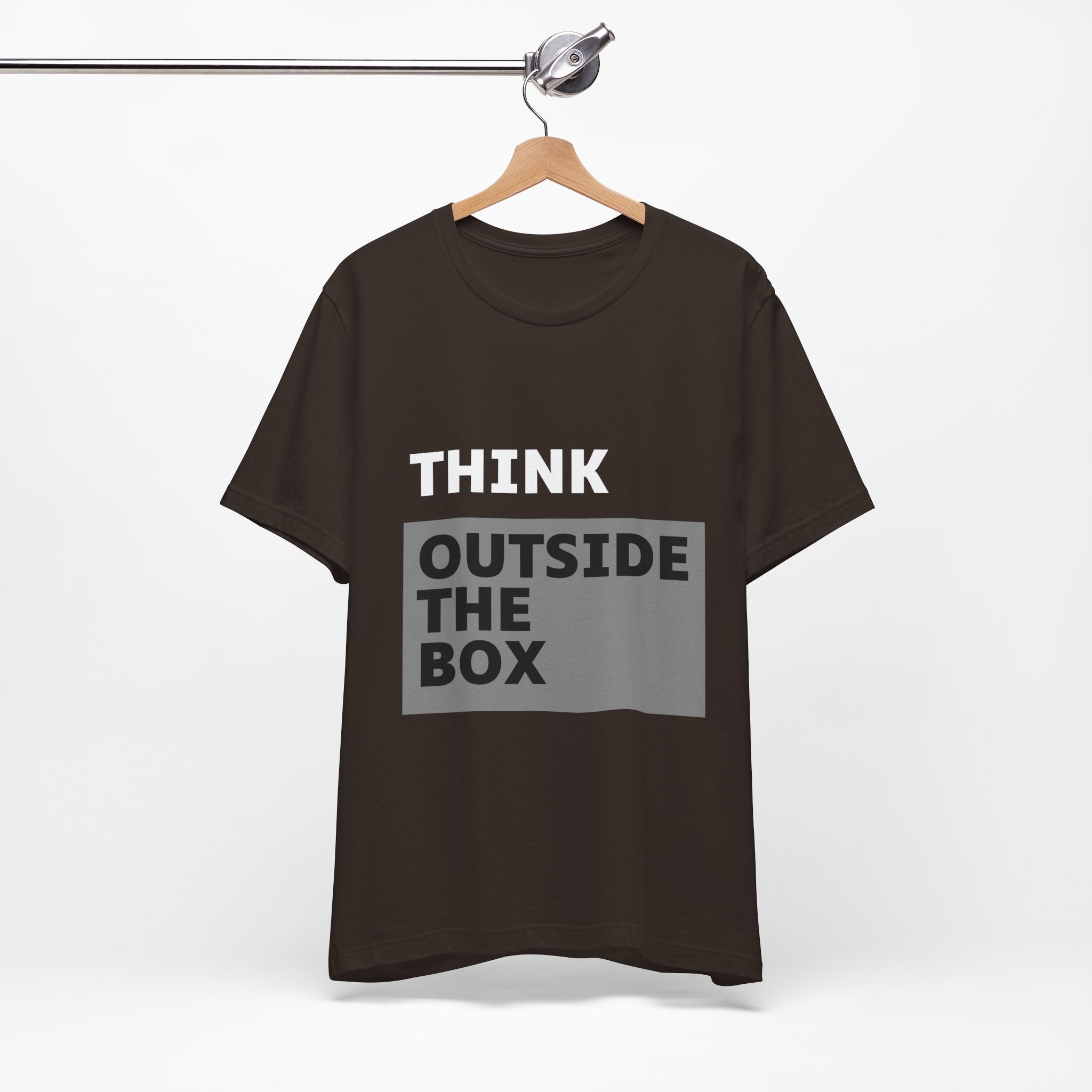 Think Outside the Box Unisex Tee, Short Sleeve T-shirt, Unique Design Shirt, Creative Tee, Unisex Graphic Tee
