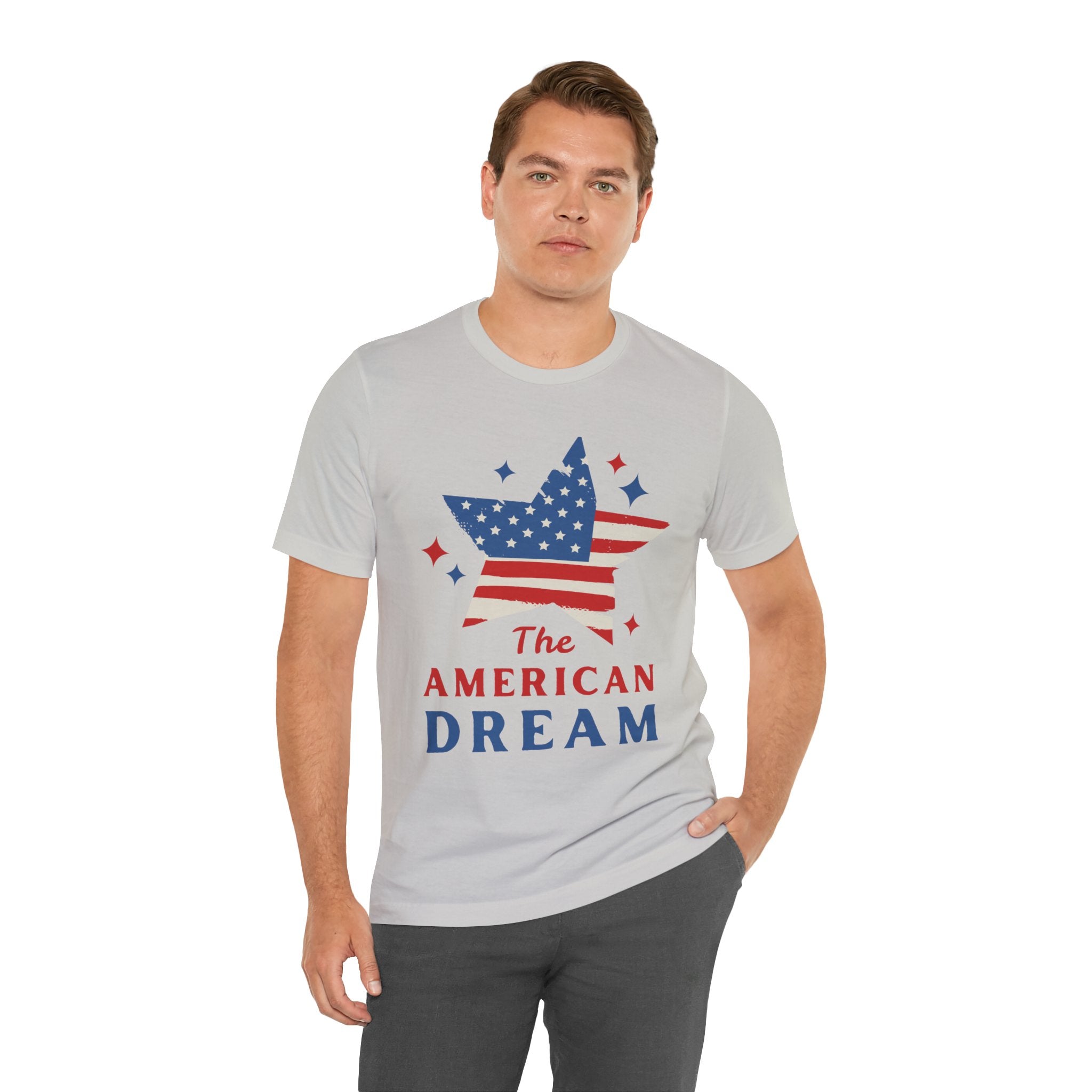 Patriotic T-Shirt, Independence Day Tee, American Dream Shirt, 4th of July Outfit, Stars and Stripes Tee Shirt
