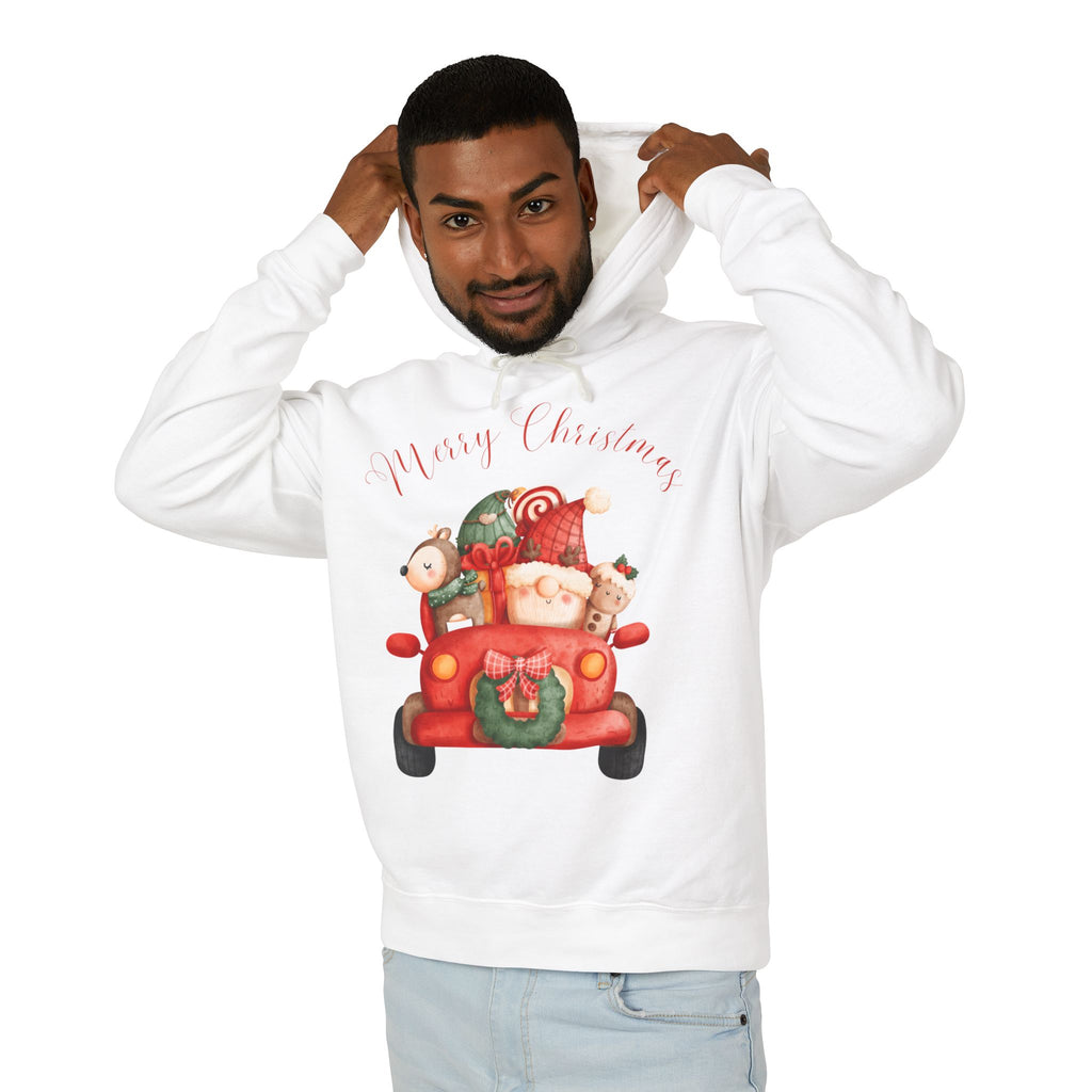 Merry Christmas Hoodie, Unisex Lightweight Sweatshirt, Holiday Gift, Cozy Christmas Sweatshirt, Festive Apparel, Christmas Outfit