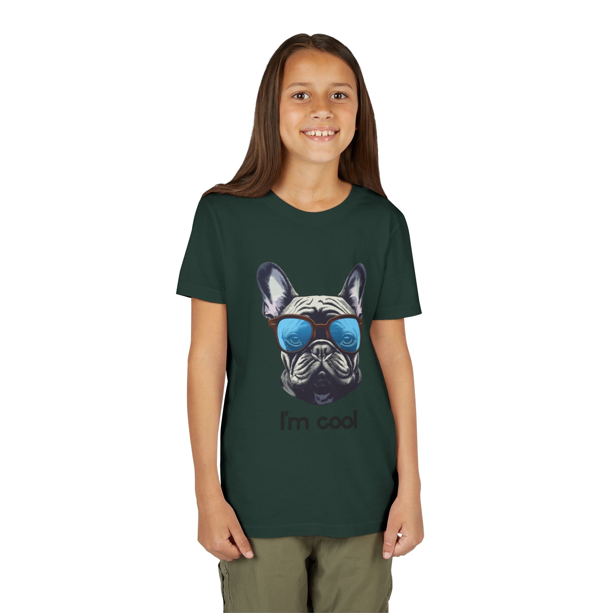 Cool French Bulldog Youth Tee - Fun Gift for Kids, Summer Wear, Pet Lovers, Birthday Present, Casual Style