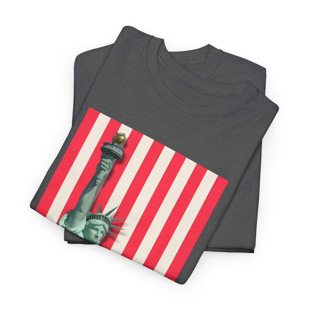 American Vibes Unisex Heavy Cotton Tee, Patriotic Shirt, Gift for Veterans, Independence Day Apparel, Summer Casual Wear