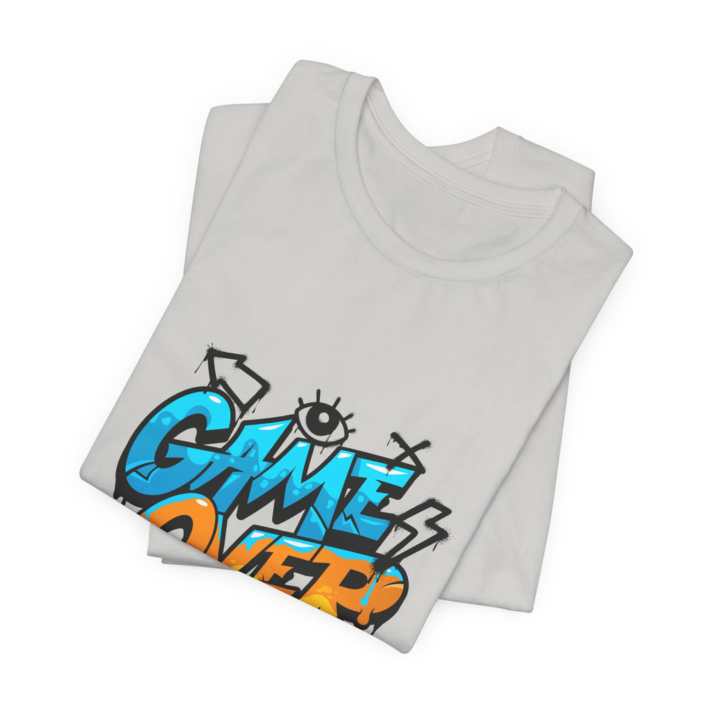 Game Over Unisex Jersey Short Sleeve Tee, Fun Graphic Tee, Gamer Gift, Casual Wear, Birthday Gift, Playful Fashion