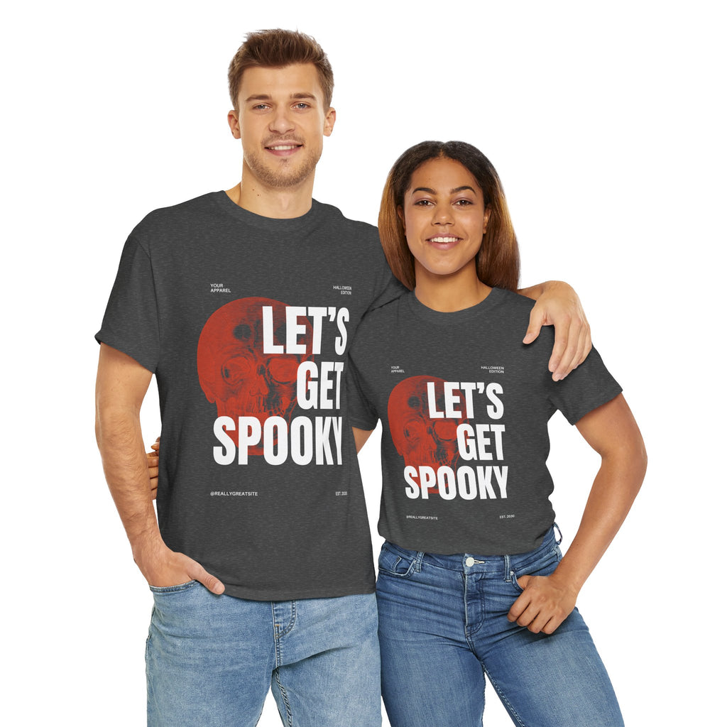 Unisex Halloween Tee, Let's Get Spooky Shirt, Fall Fashion, Party Wear, Ghostly Gifts, Casual Comfort