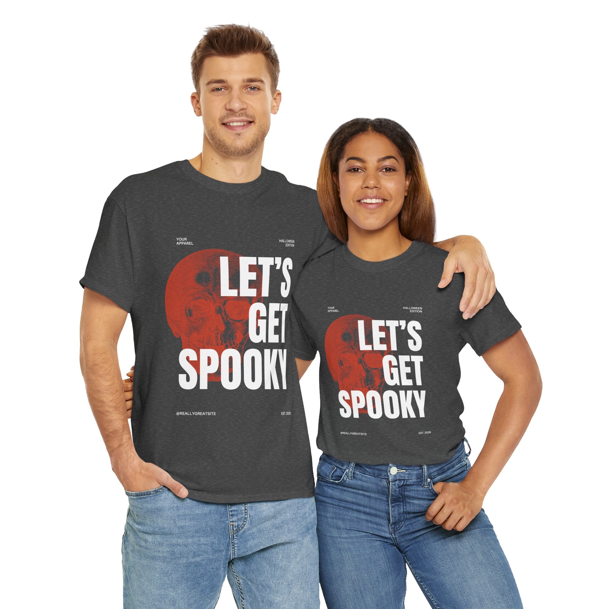 Unisex Halloween Tee, Let's Get Spooky Shirt, Fall Fashion, Party Wear, Ghostly Gifts, Casual Comfort