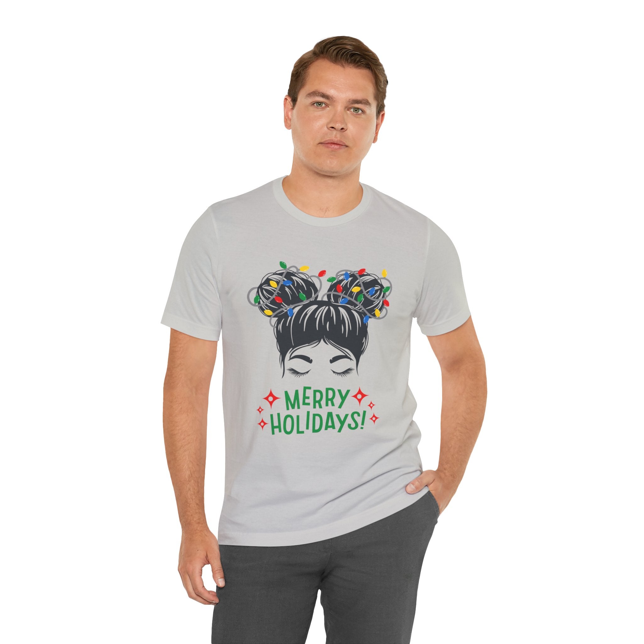 Festive Holiday Tee - Merry Holidays Graphic, Unisex Jersey Short Sleeve Shirt, Christmas Apparel, Seasonal Gift, Cozy Vibes
