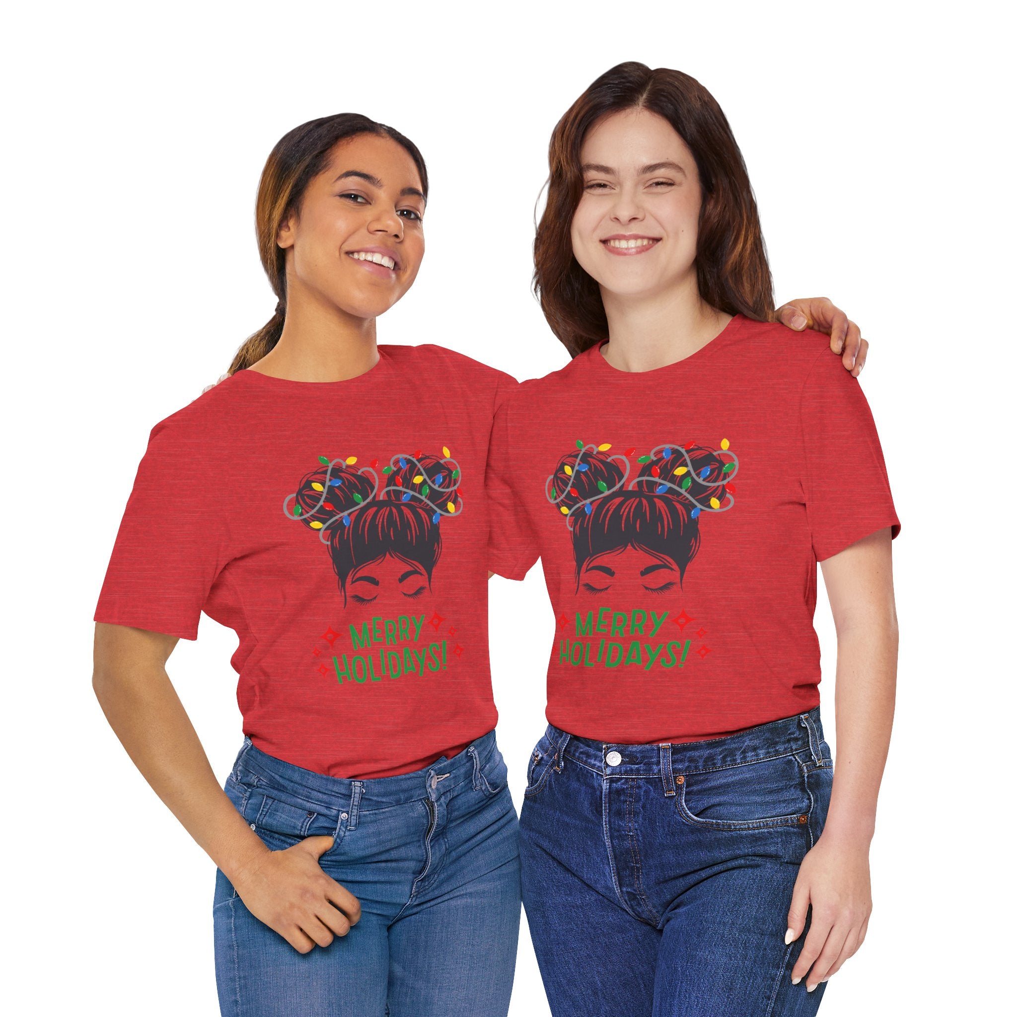 Festive Holiday Tee - Merry Holidays Graphic, Unisex Jersey Short Sleeve Shirt, Christmas Apparel, Seasonal Gift, Cozy Vibes