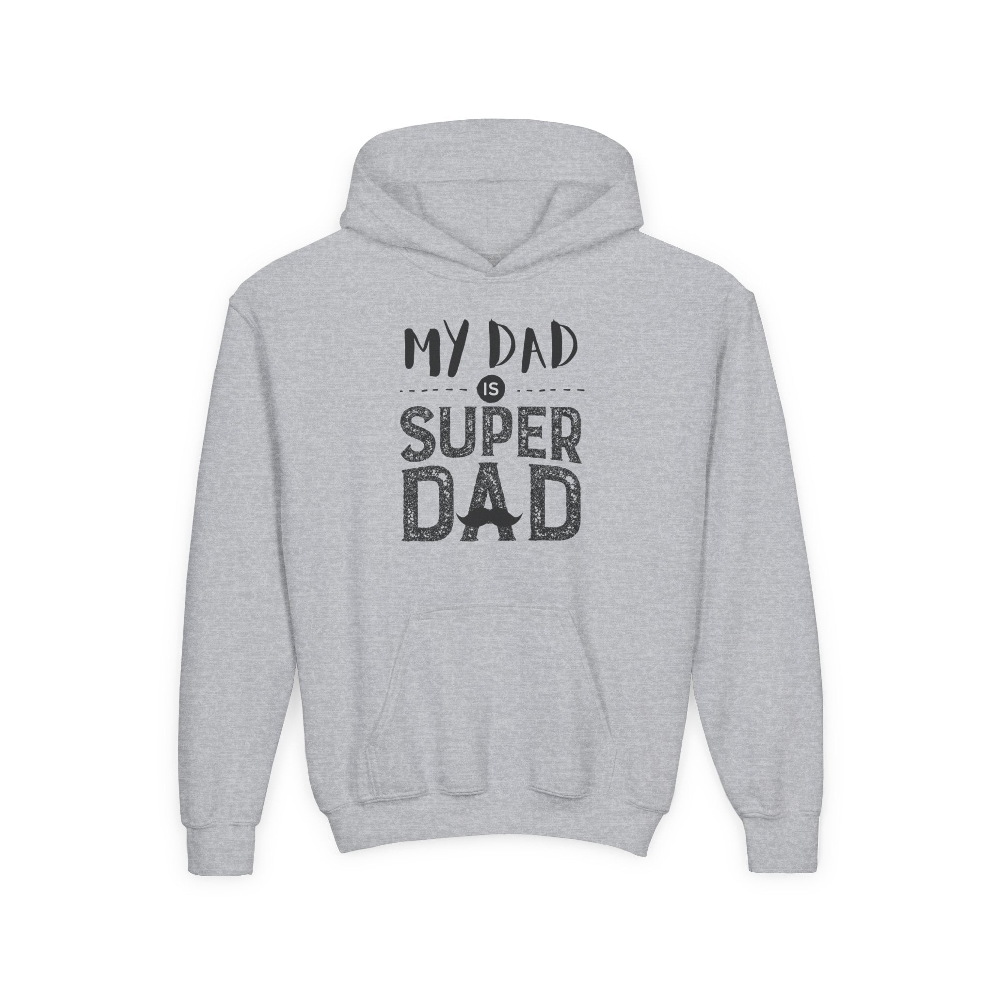 Super Dad Youth Hoodie, Perfect Gift for Father’s Day, Birthday, Everyday Comfort, Cute Sweatshirt for Kids