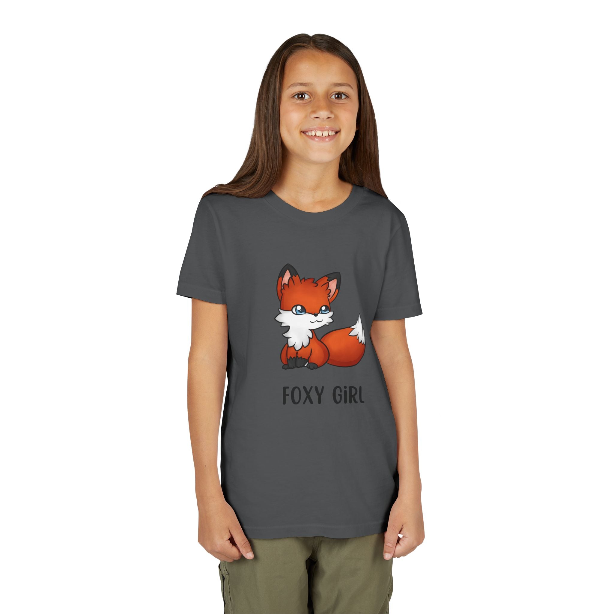 Foxy Girl Youth Tee, Cute Animal Shirt, Kids' Graphic Tee, Fun Fashion, Birthday Gift, Playful Style