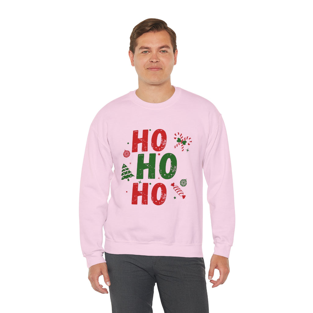 Festive Ho Ho Ho Sweatshirt for Holiday Cheer, Christmas Gift, Cozy Winter Apparel, Family Gatherings, Unisex Holiday Sweatshirt