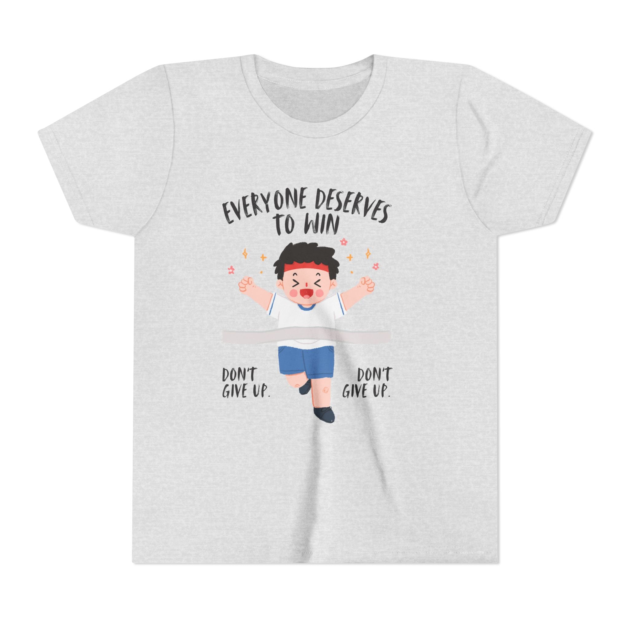 Youth Motivational Tee, Everyone Deserves to Win Shirt, Kids Inspirational Top, Fun Supportive Clothing, Celebration Outfit, Sports [...]