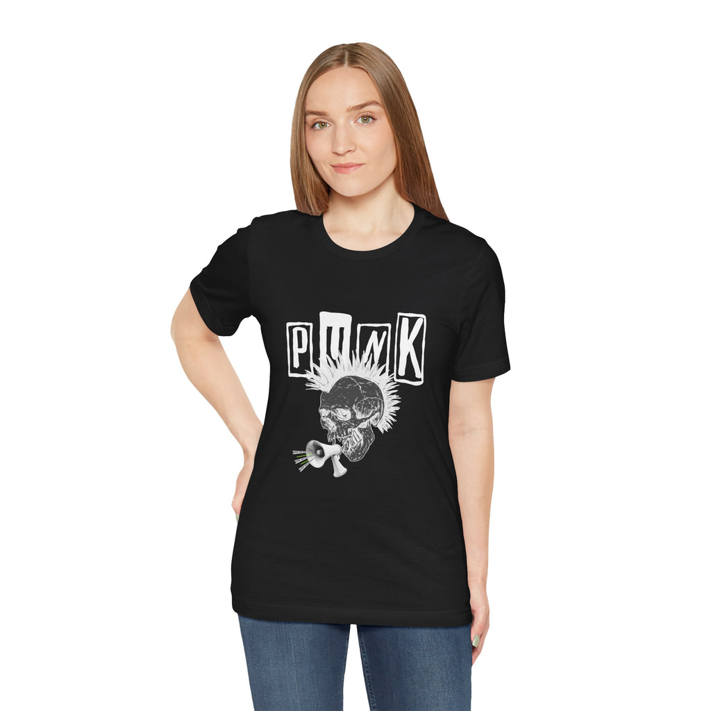 Punk Skull Graphic Tee, Unisex T-Shirt, Alternative Fashion Shirt, Edgy Clothing, Gift for Music Lovers