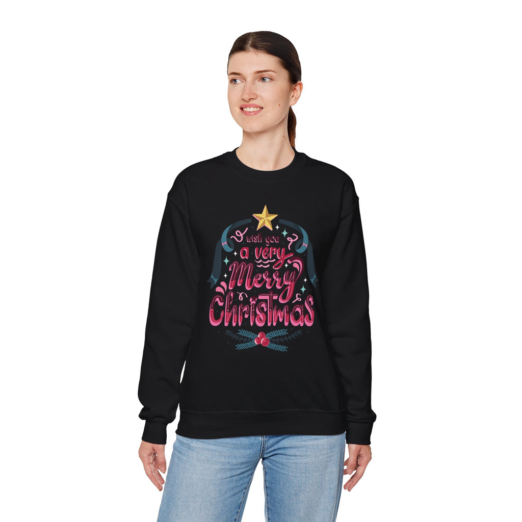 Merry Christmas Sweatshirt, Cozy Holiday Apparel, Unisex Christmas Gift, Festive Crewneck, Winter Wardrobe Essential