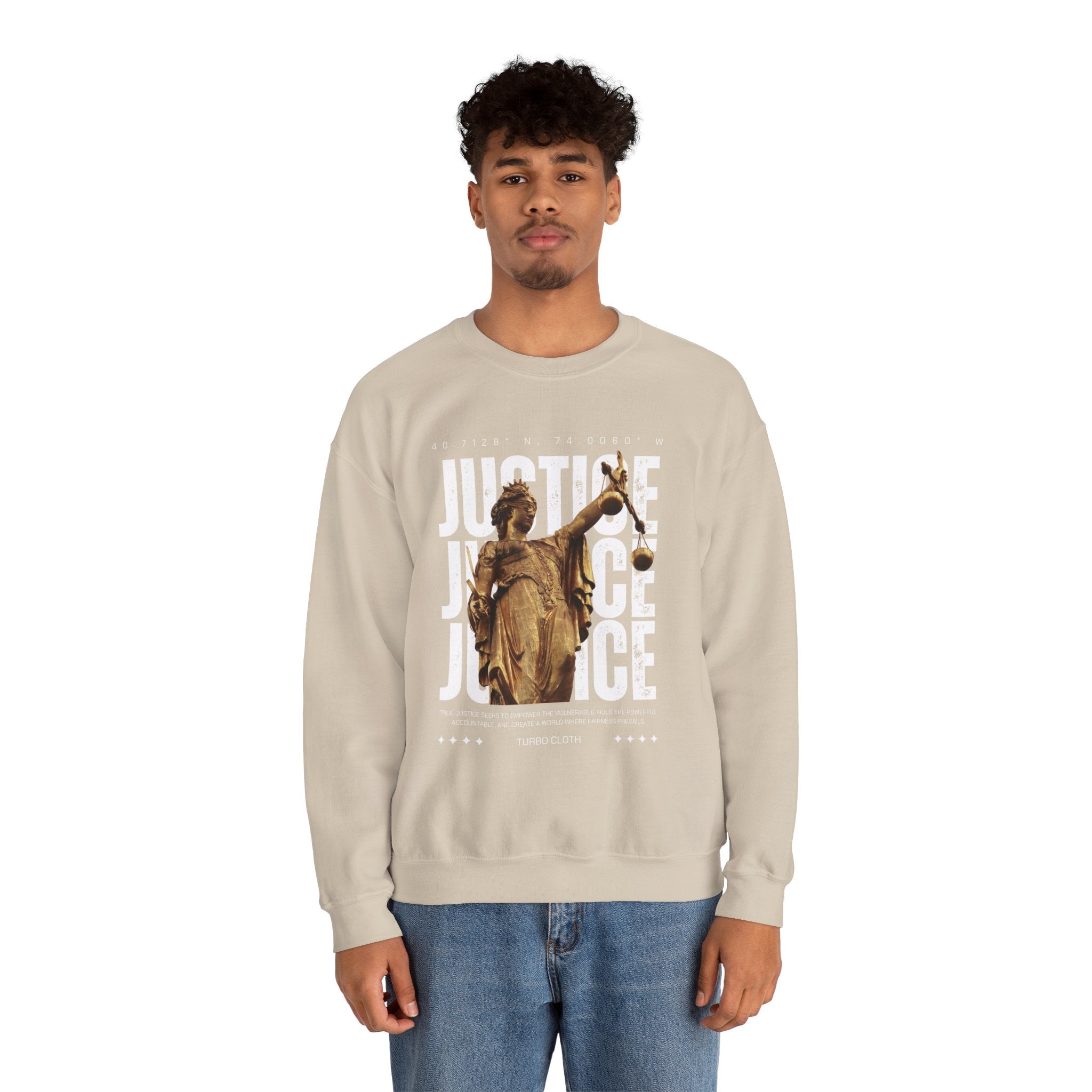 Justice-Themed Unisex Crewneck Sweatshirt | Statement Apparel for Activists, Social Justice, Casual Wear, Gifts, and Awareness