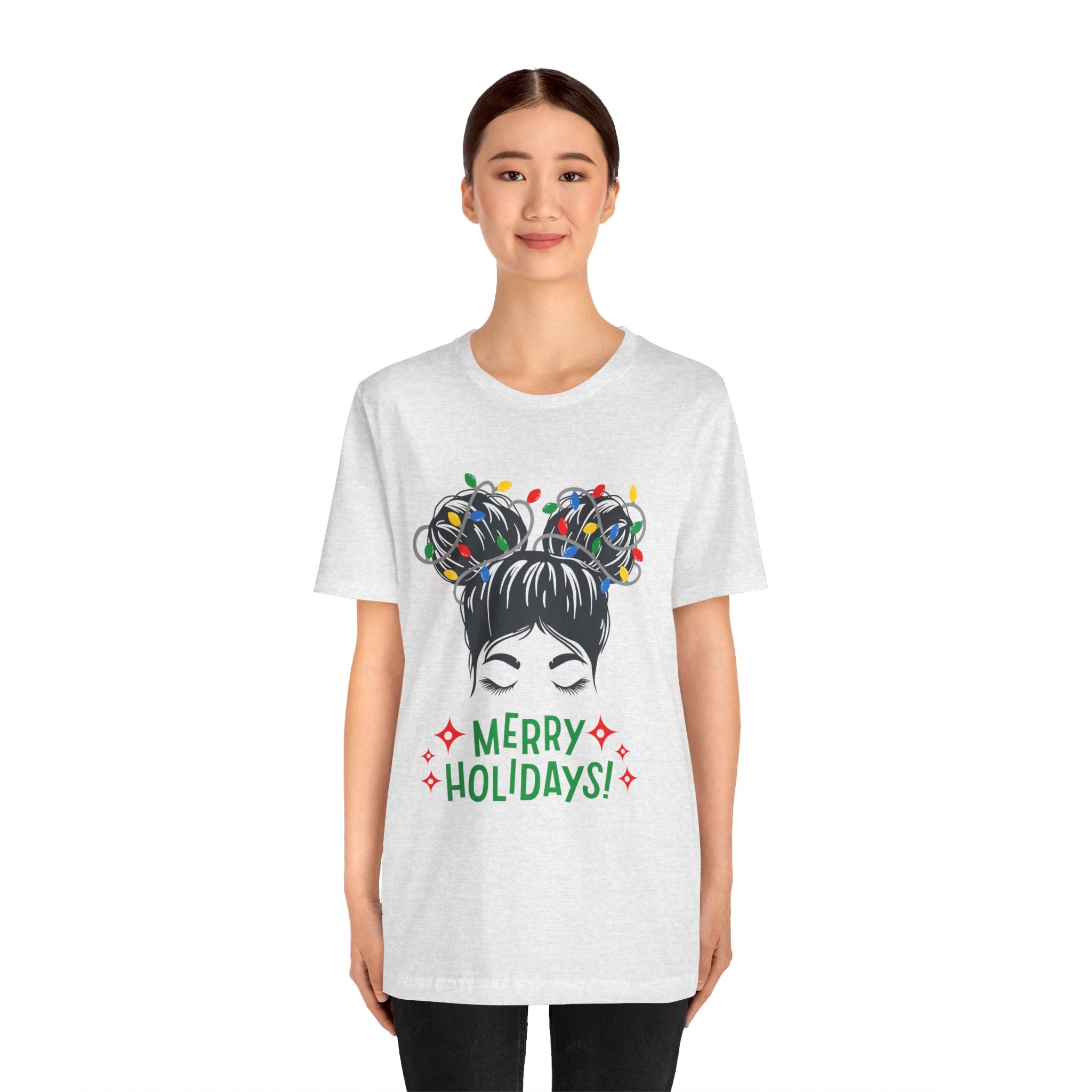 Festive Holiday Tee - Merry Holidays Graphic, Unisex Jersey Short Sleeve Shirt, Christmas Apparel, Seasonal Gift, Cozy Vibes