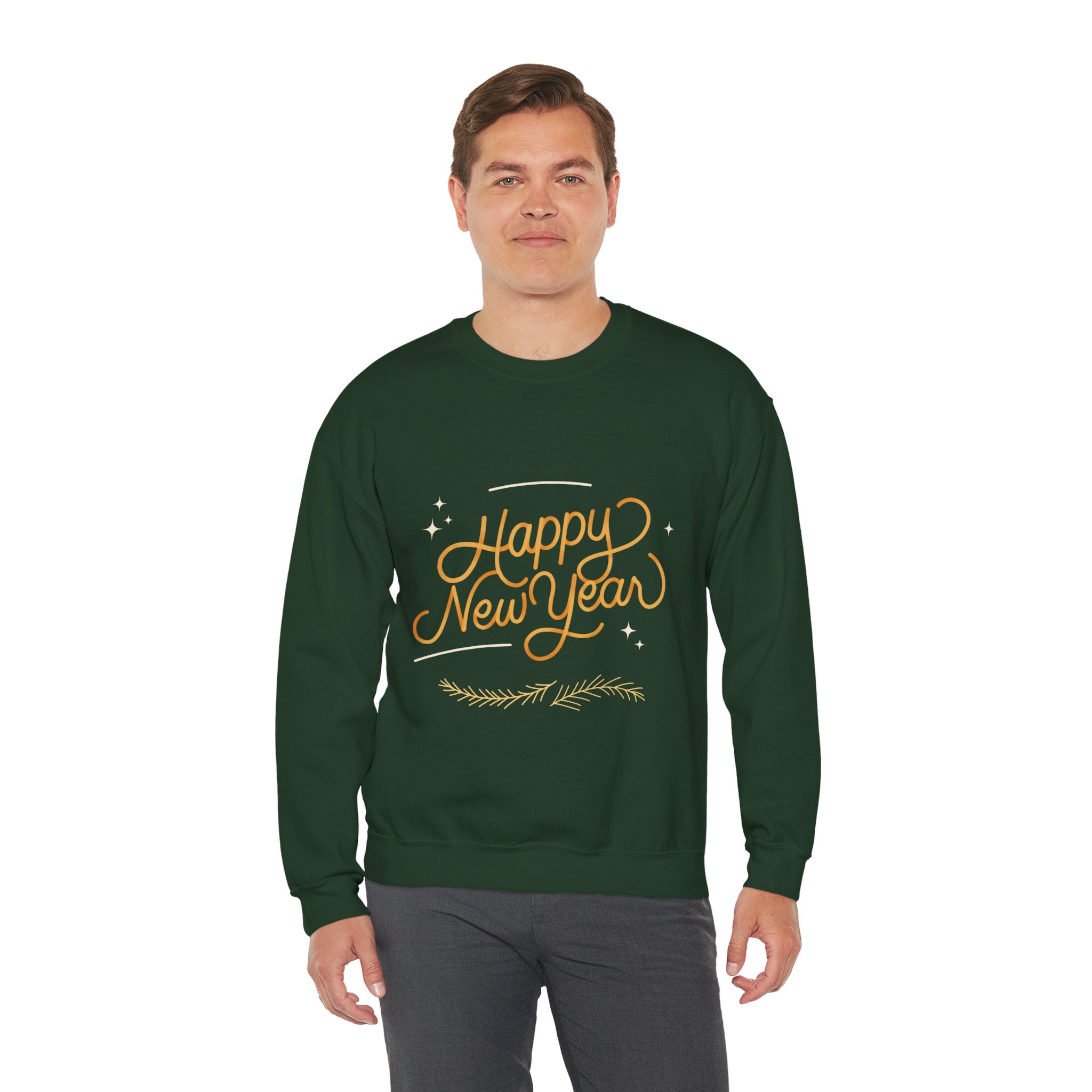 Happy New Year Unisex Crewneck Sweatshirt, Cozy Holiday Apparel, New Year Gift, Seasonal Fashion, Comfortable Sweater