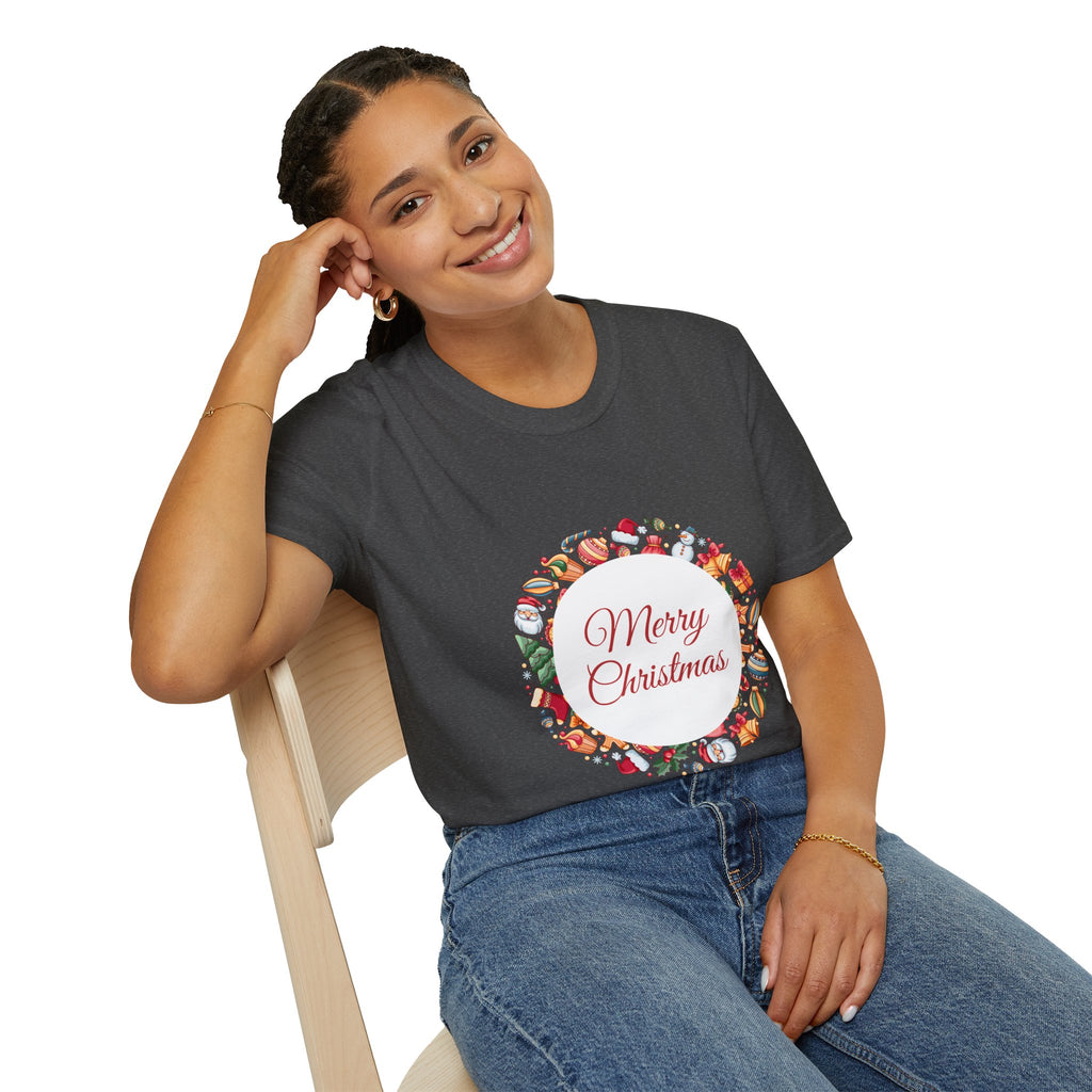 Merry Christmas Unisex T-Shirt, Holiday Apparel, Christmas Gift, Festive Tee, Seasonal Wear, Unisex T-Shirt