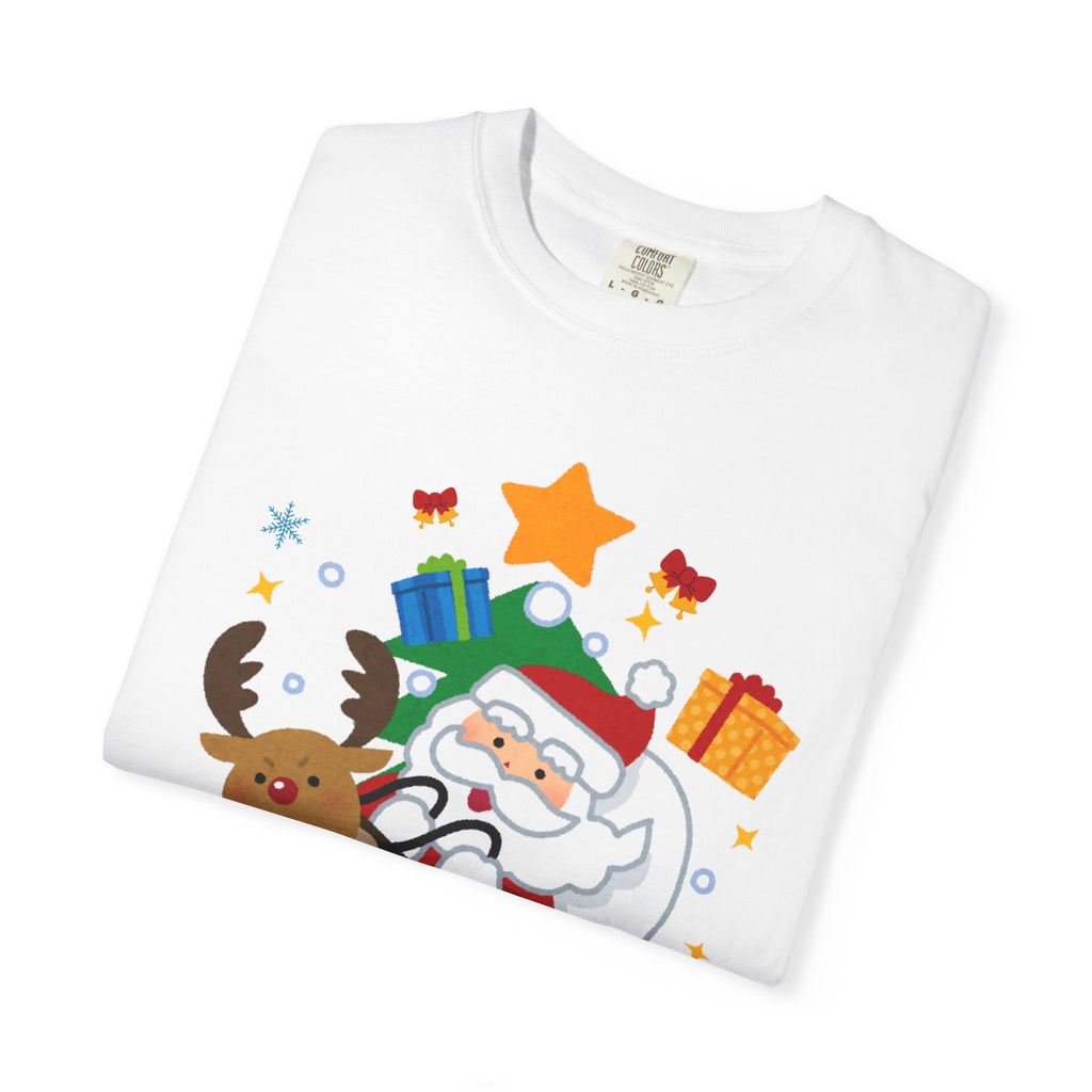 Festive Santa T-Shirt | Christmas Tee, Unisex Holiday Shirt, Merry Christmas Gift, Cute Design for Kids & Adults