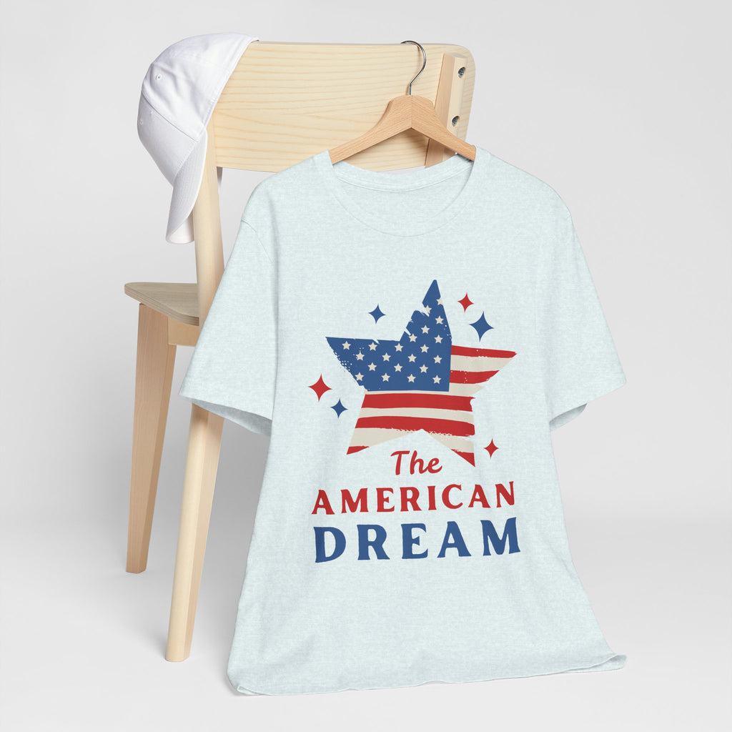 Patriotic T-Shirt, Independence Day Tee, American Dream Shirt, 4th of July Outfit, Stars and Stripes Tee Shirt