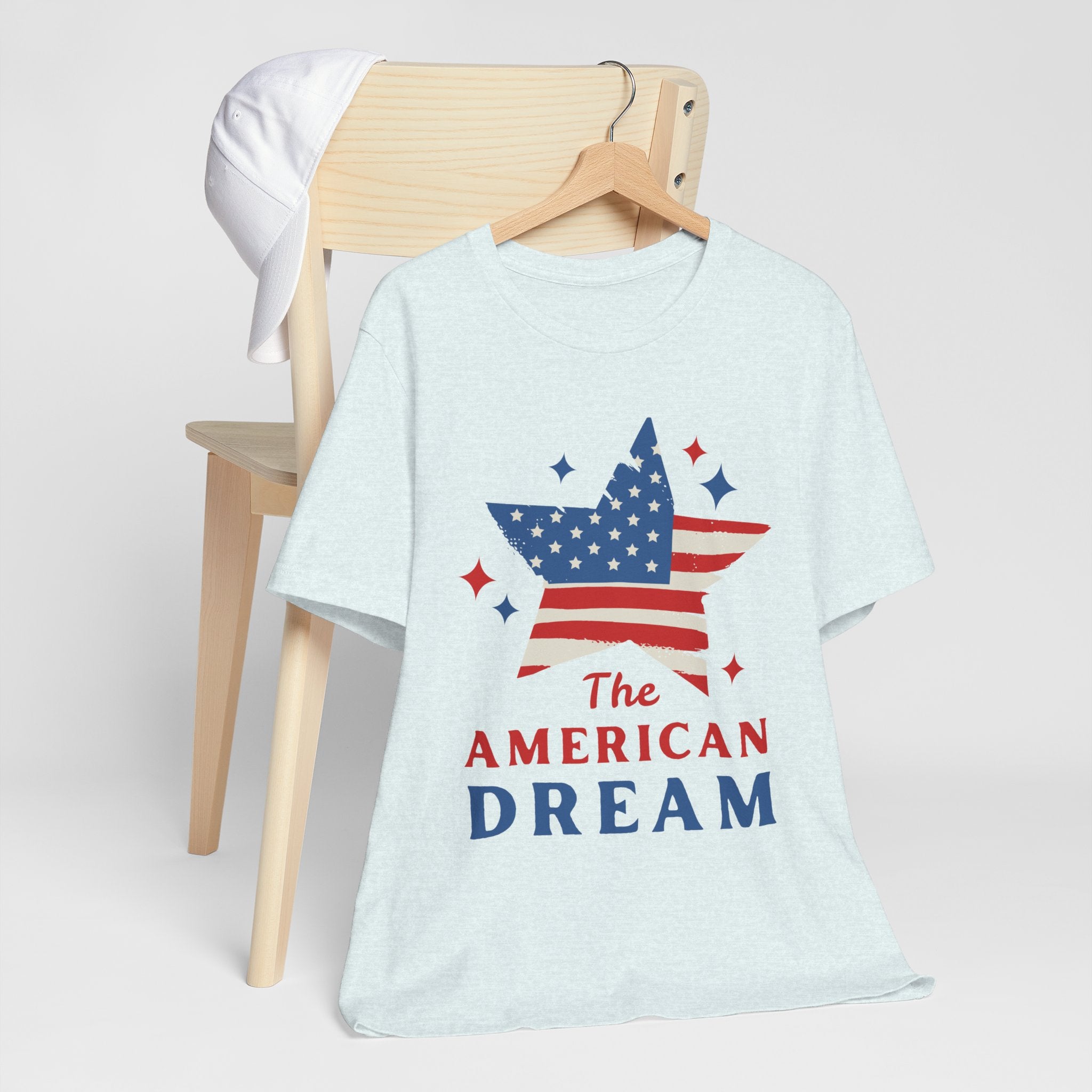 Patriotic T-Shirt, Independence Day Tee, American Dream Shirt, 4th of July Outfit, Stars and Stripes Tee Shirt