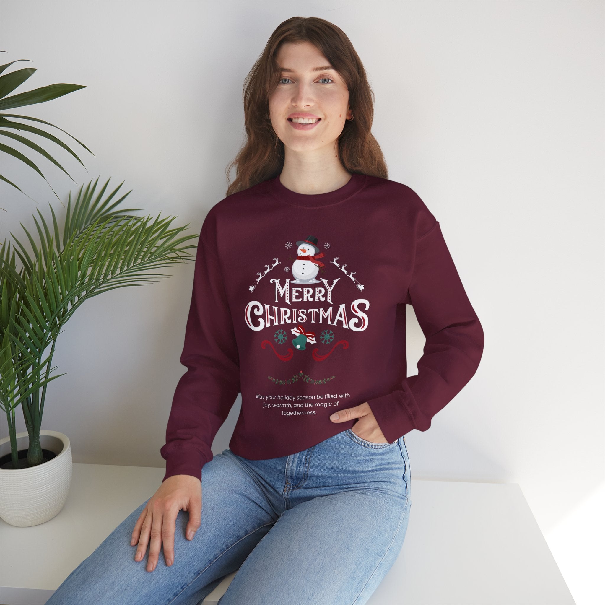 Cozy Holiday Crewneck Sweatshirt - Festive Christmas Design, Unisex Christmas Apparel, Winter Casual Wear, Gift for Her, Holiday Sweater