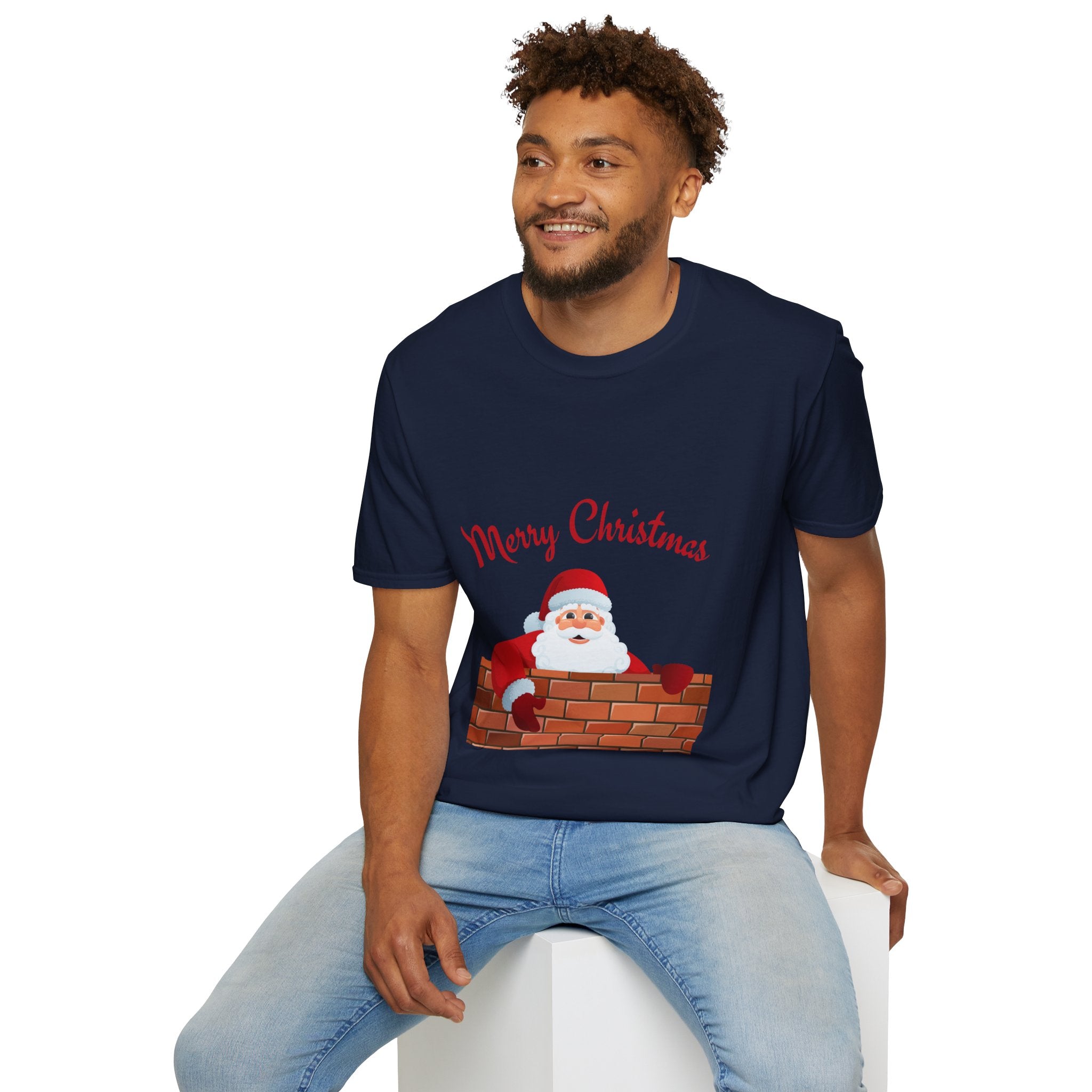 Merry Christmas Santa T-Shirt, Holiday Tee, Unisex Christmas Top, Festive Shirt, Gift for Him/Her, Family Reunion Apparel