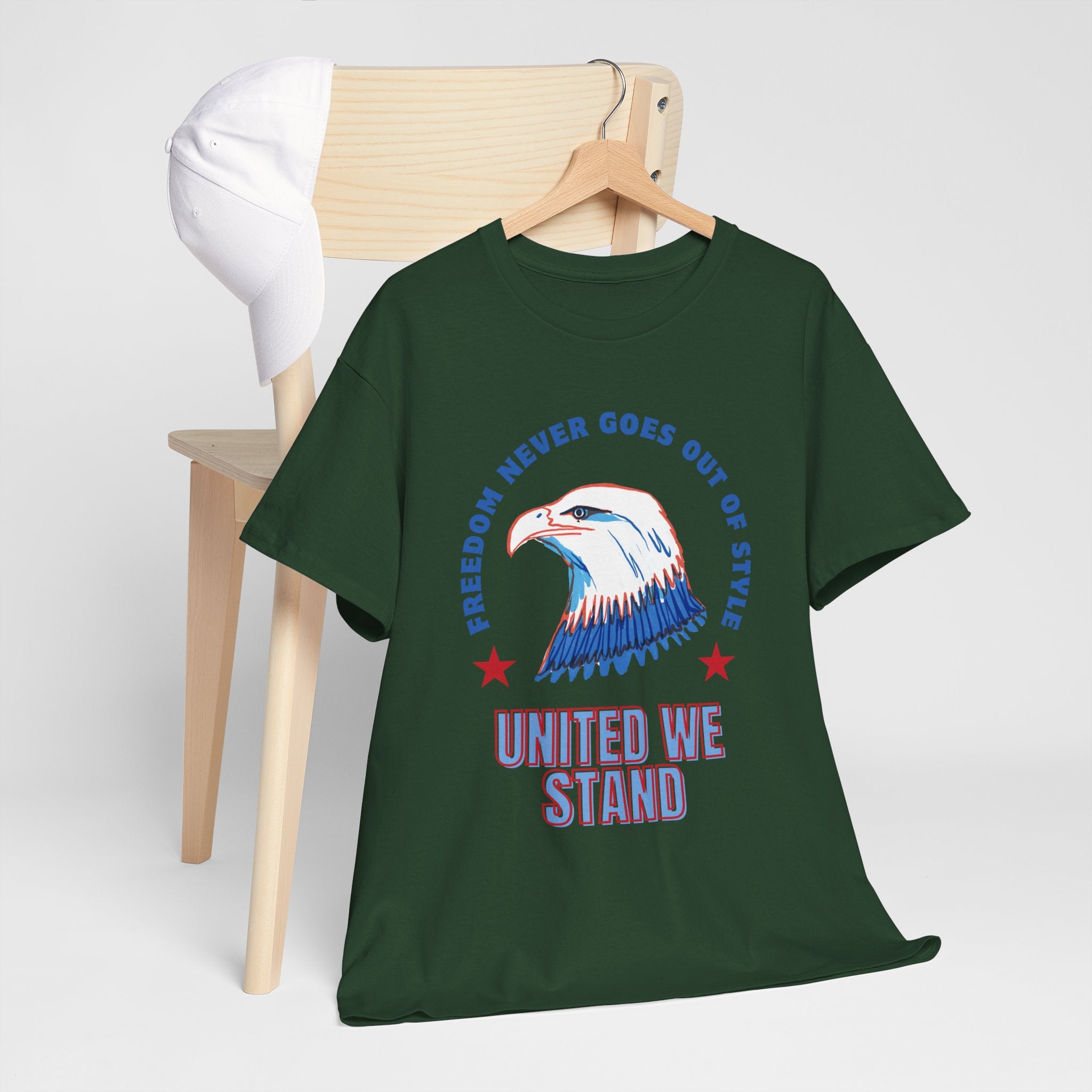 American Pride Unisex Tee, Patriotic Graphic Shirt, United We Stand Shirt, Freedom Tee, Casual Everyday Wear, Gift for Veterans