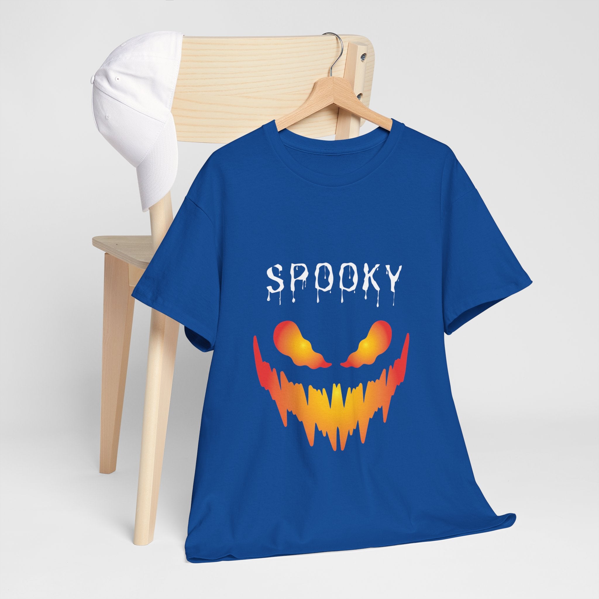Spooky Unisex Heavy Cotton Tee - Halloween Shirt, Goth Fashion, Casual Wear, Festival Tee, Gift for Horror Fans