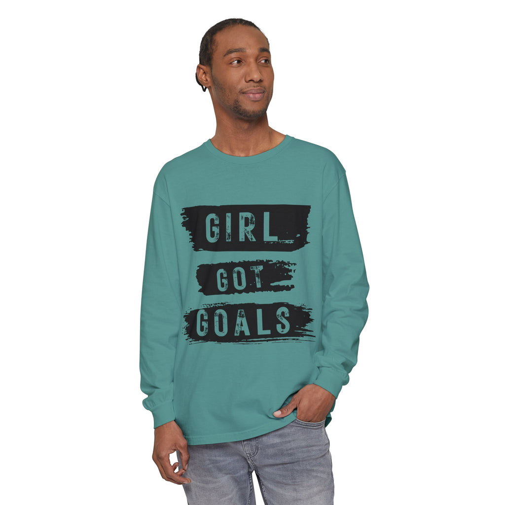 Girl Got Goals Long Sleeve T-Shirt | Motivational Apparel, Unisex Tees, Inspirational Gift, Casual Wear, Trendy Clothing