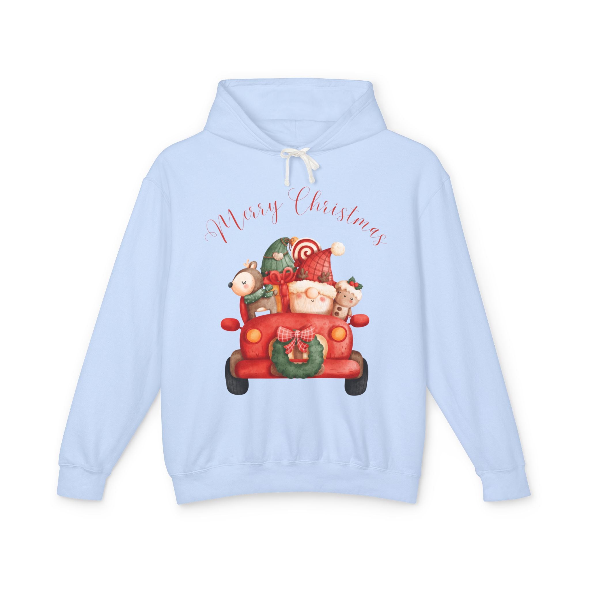Merry Christmas Hoodie, Unisex Lightweight Sweatshirt, Holiday Gift, Cozy Christmas Sweatshirt, Festive Apparel, Christmas Outfit