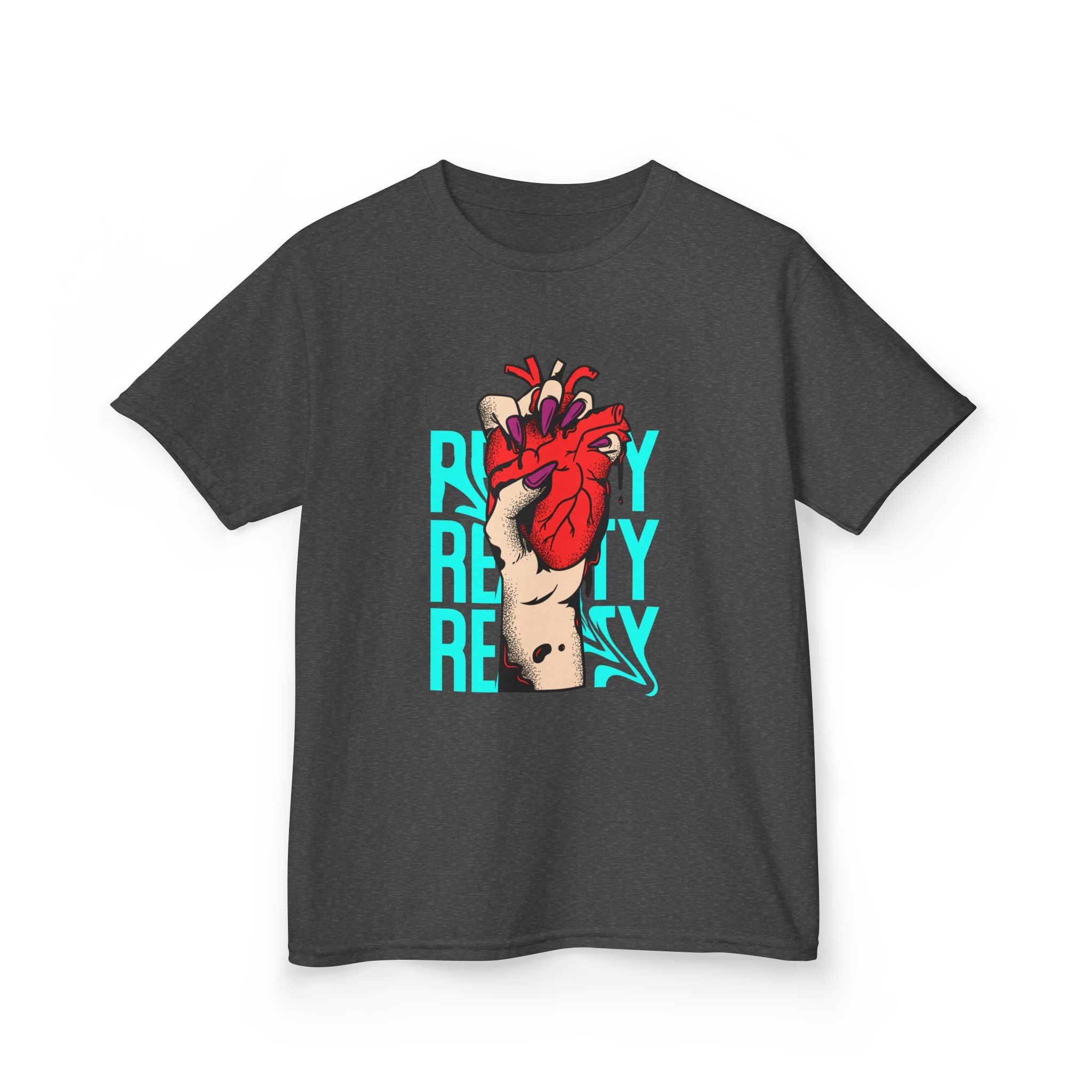 Youth Graphic Tee with Heart Design, Perfect Gift for Kids, Fun Everyday Wear, Unique Birthday Present, Heartfelt T-Shirt
