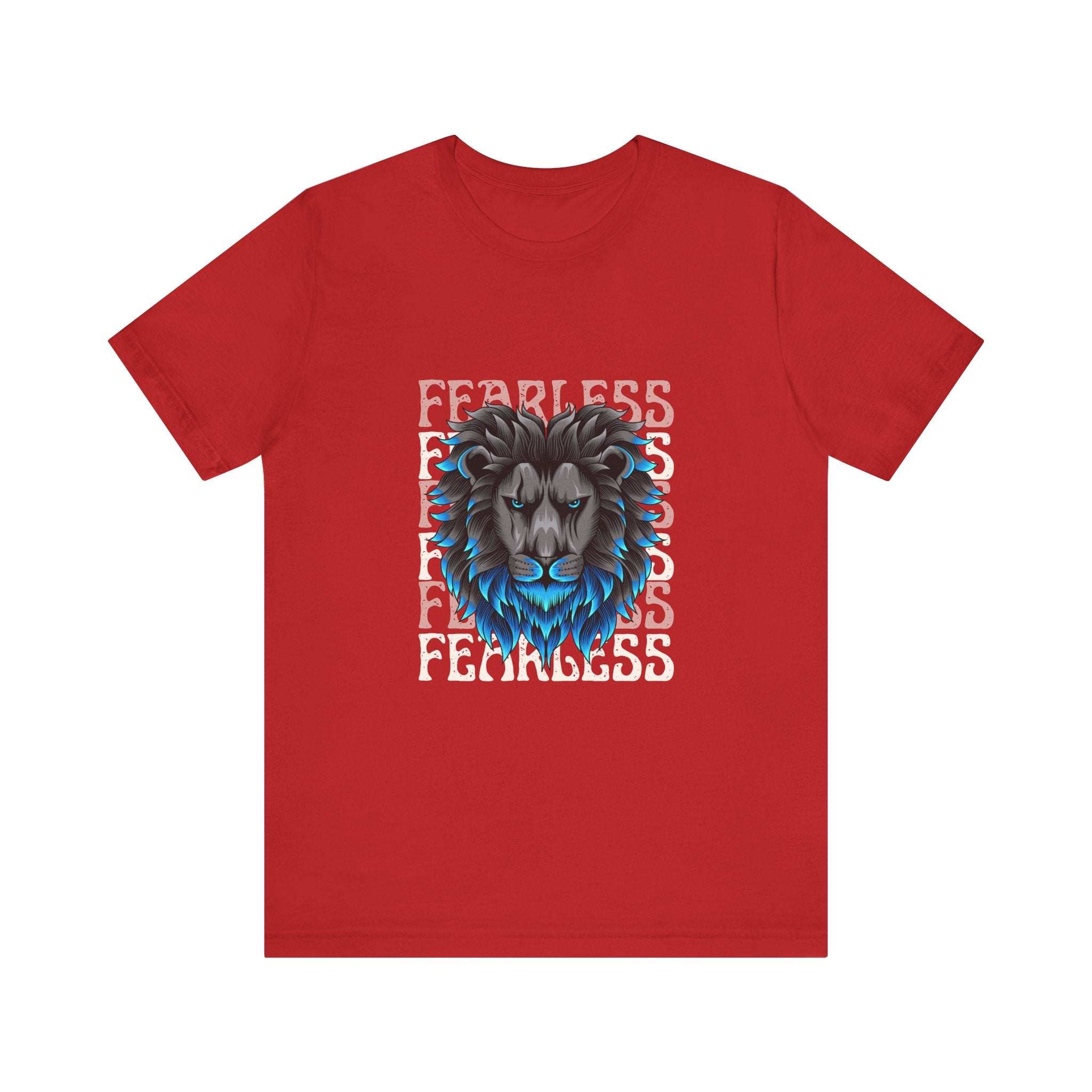 Fearless Lion Short Sleeve Tee, Motivational T-Shirt, Animal Lover Gift, Unisex Graphic Tee, Birthday Gift, Inspiring Apparel