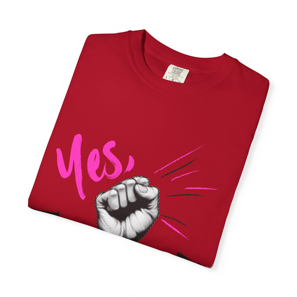 Empowering Voting T-shirt, Yes I Voted Today Tee, Unisex Garment-Dyed Shirt, Election Day Apparel, Civic Engagement Top