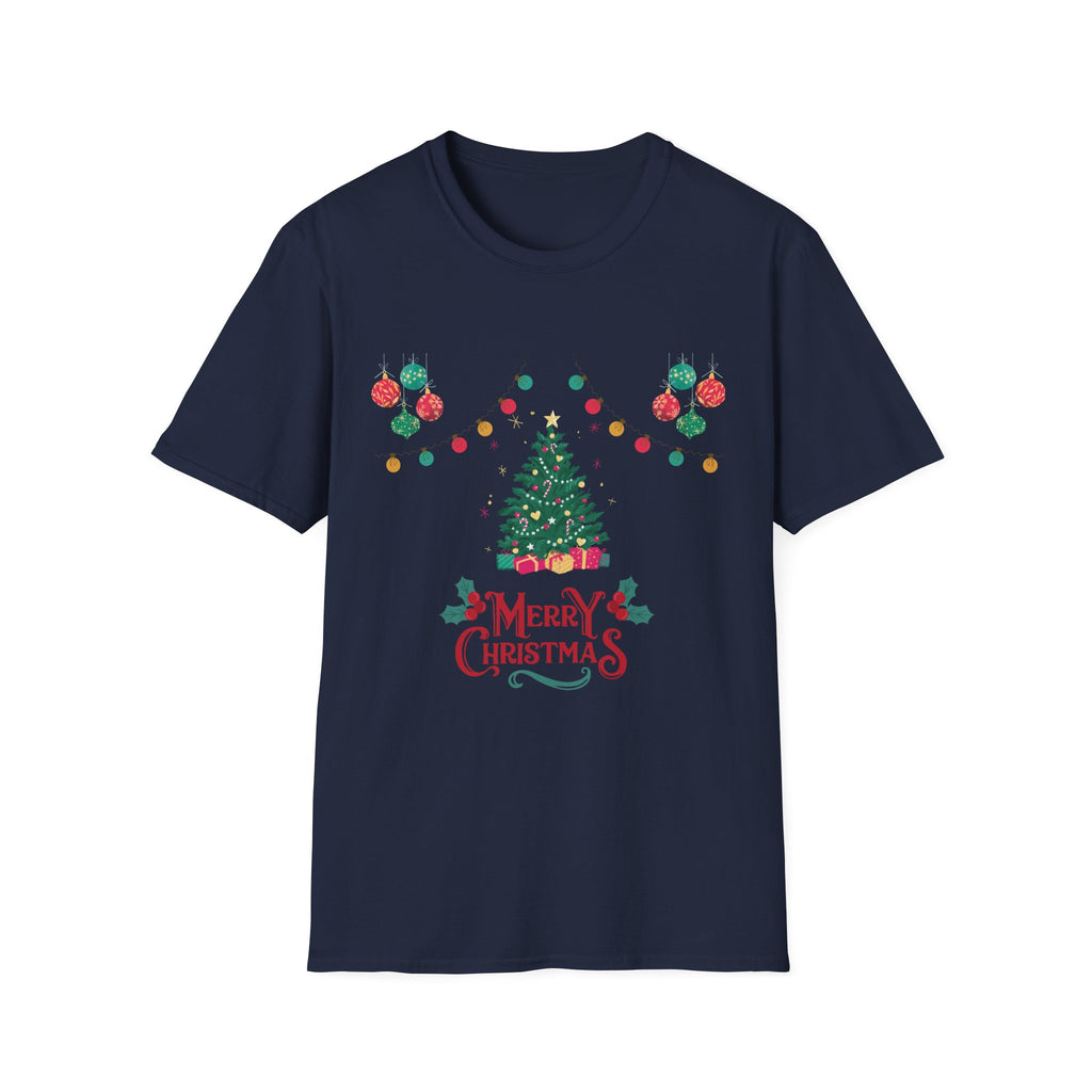 Merry Christmas Unisex T-Shirt, Festive Tee, Holiday Apparel, Winter Gift, Cozy Christmas Style, Unisex Softstyle Shirt