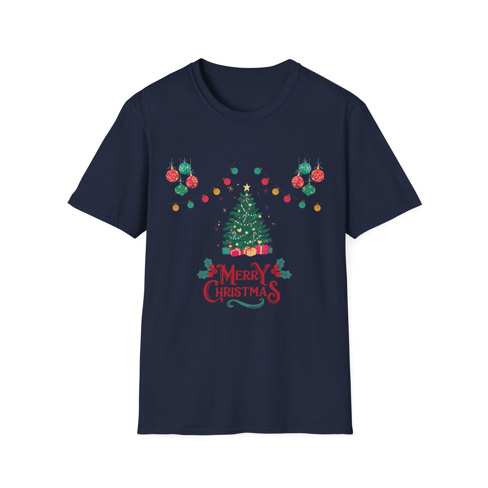 Merry Christmas Unisex T-Shirt, Festive Tee, Holiday Apparel, Winter Gift, Cozy Christmas Style, Unisex Softstyle Shirt