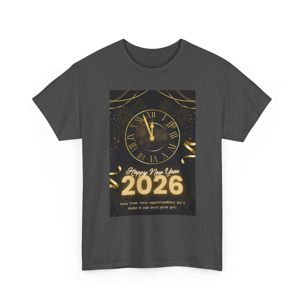 New Year's Celebration Tee, Unisex Heavy Cotton T-Shirt, Party Attire, Festive Apparel, Holiday Gift, Countdown Shirt