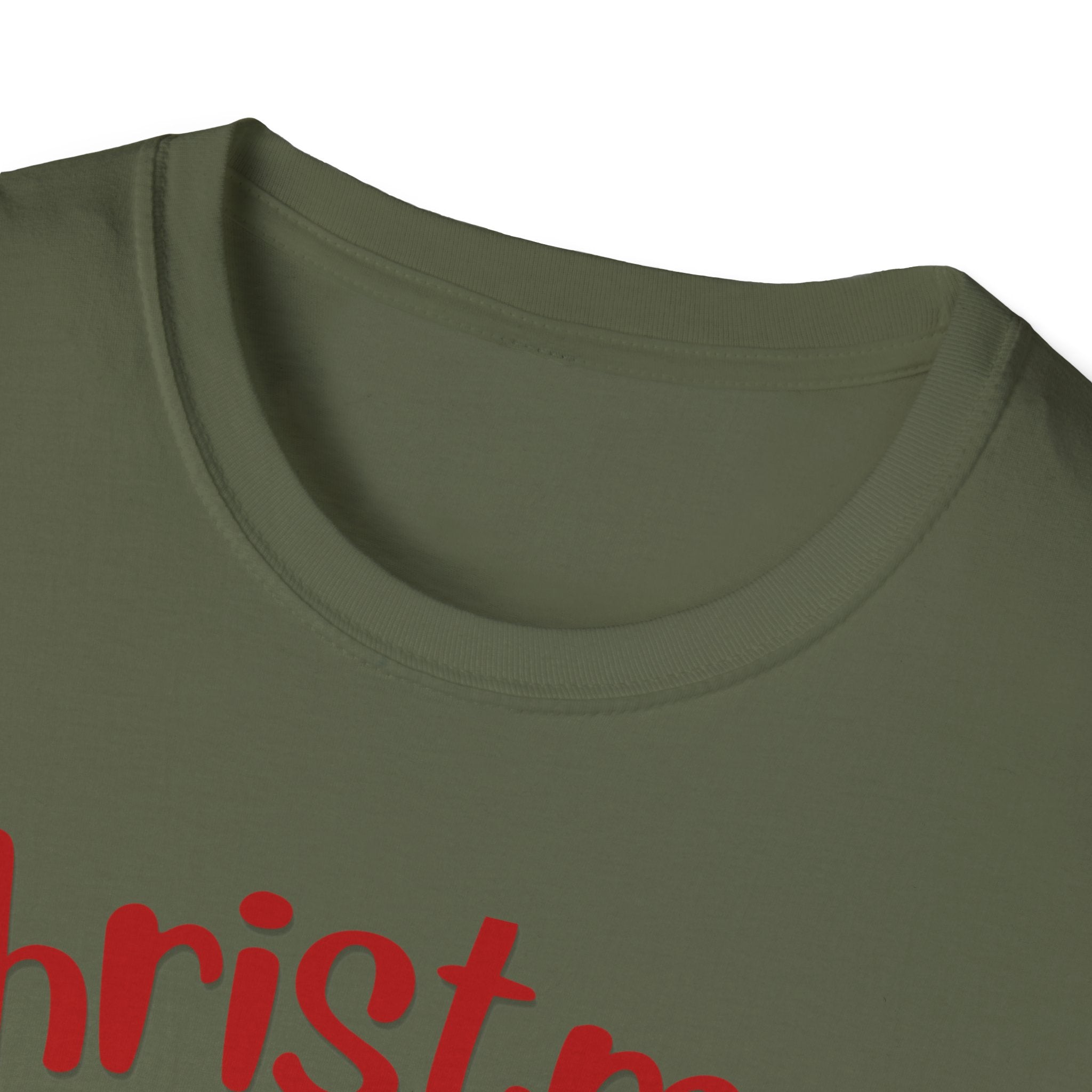 Christmas Themed Unisex Softstyle T-Shirt, Holiday Apparel, Festive Tee, Christmas Gift, Family Gatherings, Ugly Sweater Alternative